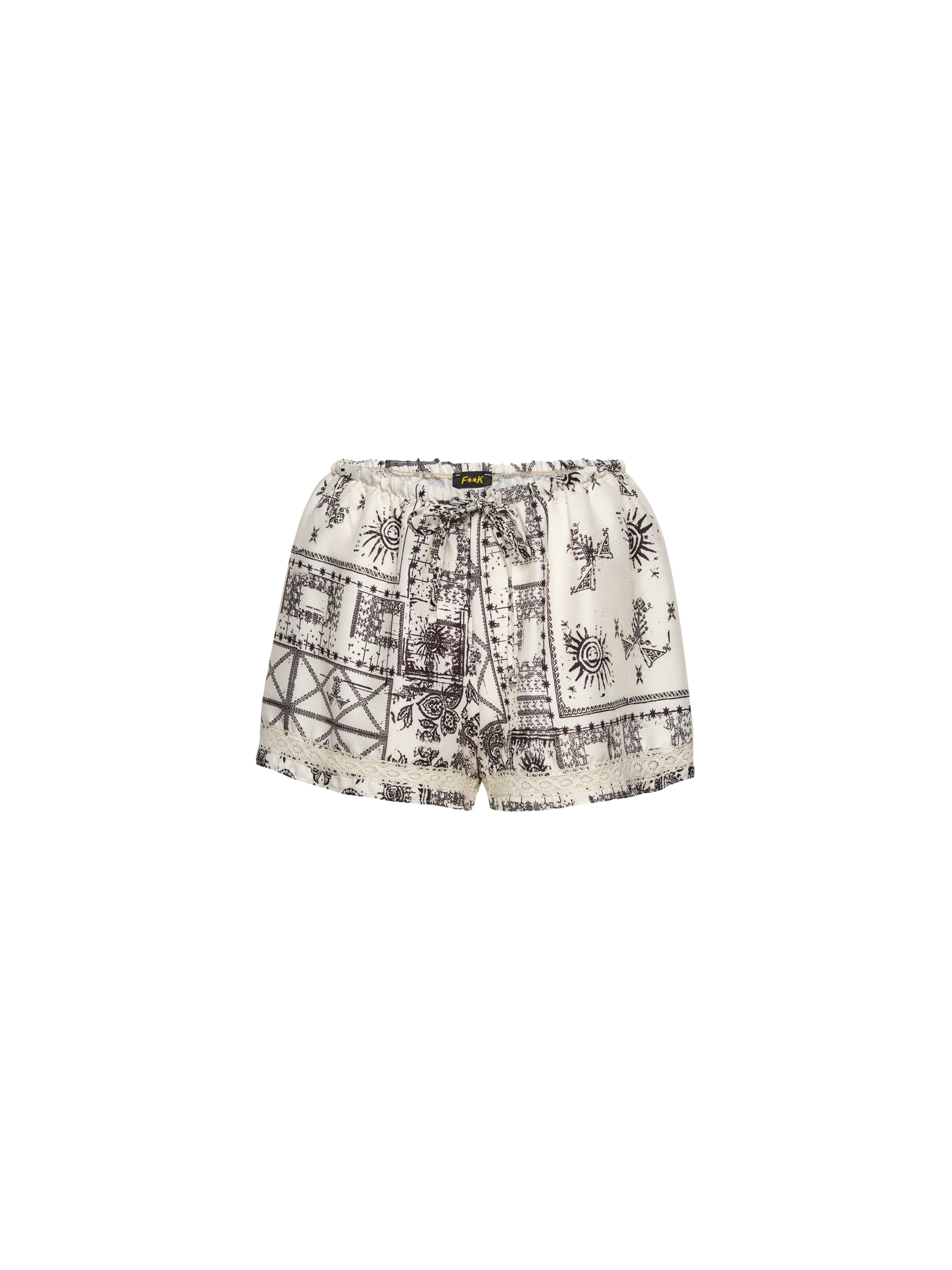 Shorts Fk bianco con inserti in pizzo - Image 3