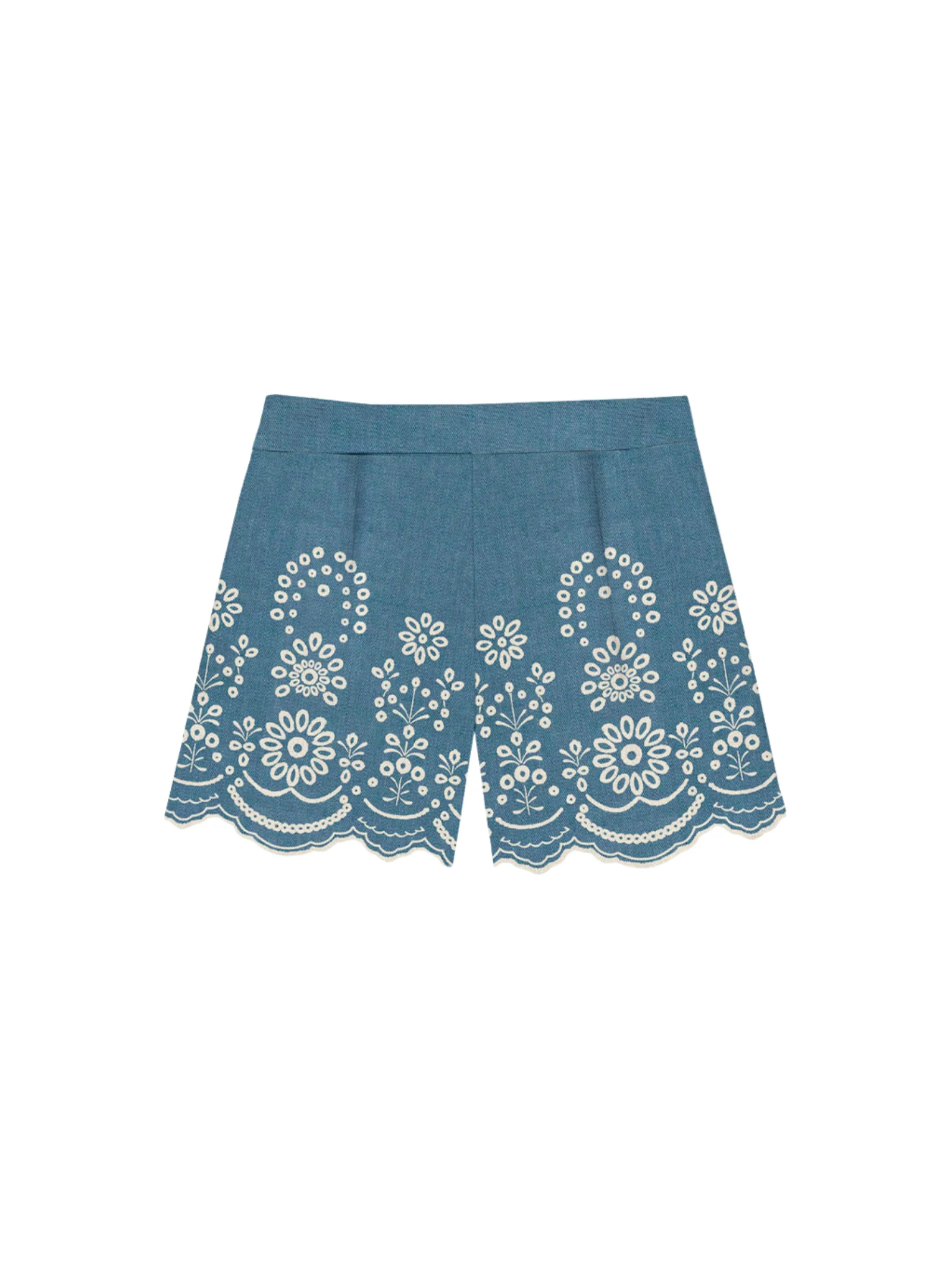 Shorts "Flower 10emb" Saint Barth azzurro