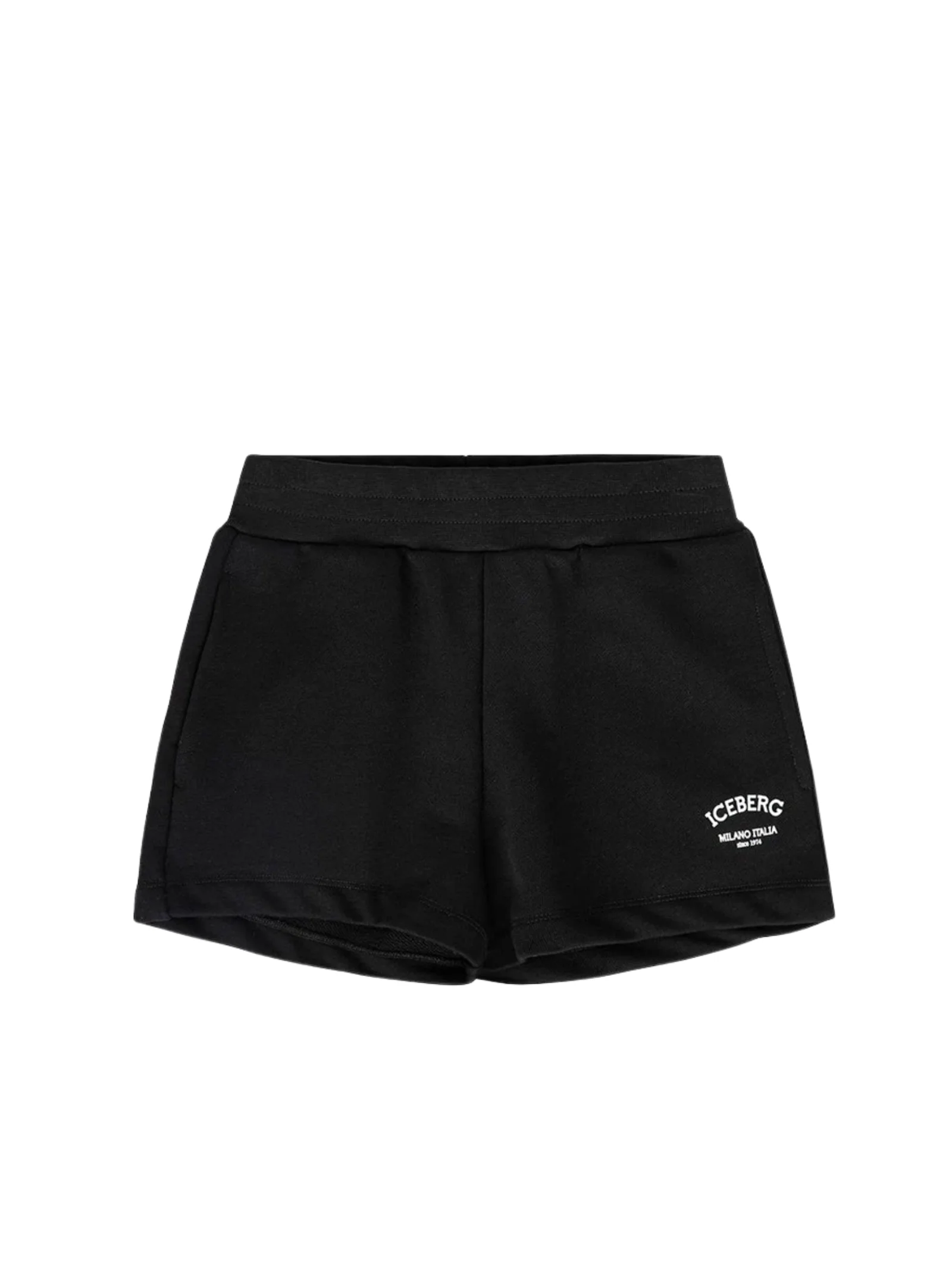 Shorts Iceberg nero con logo lettering