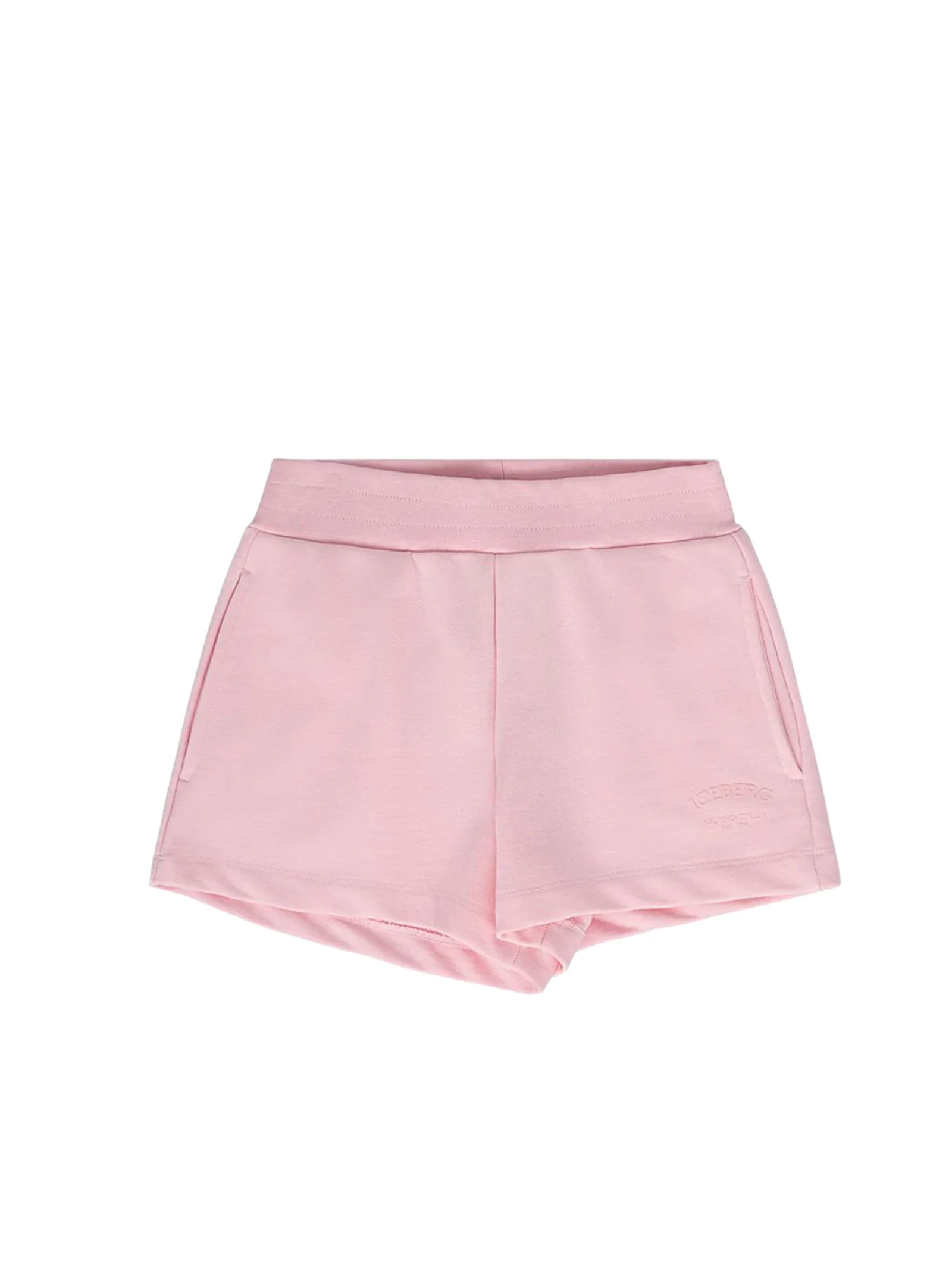 Shorts Iceberg rosa con logo lettering