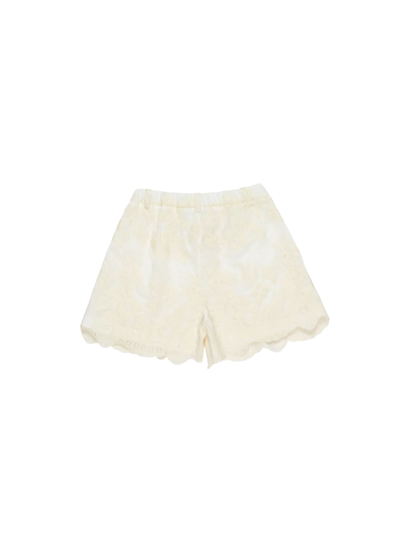 Shorts Lulù by Miss Grant avorio con fondo smerlato
