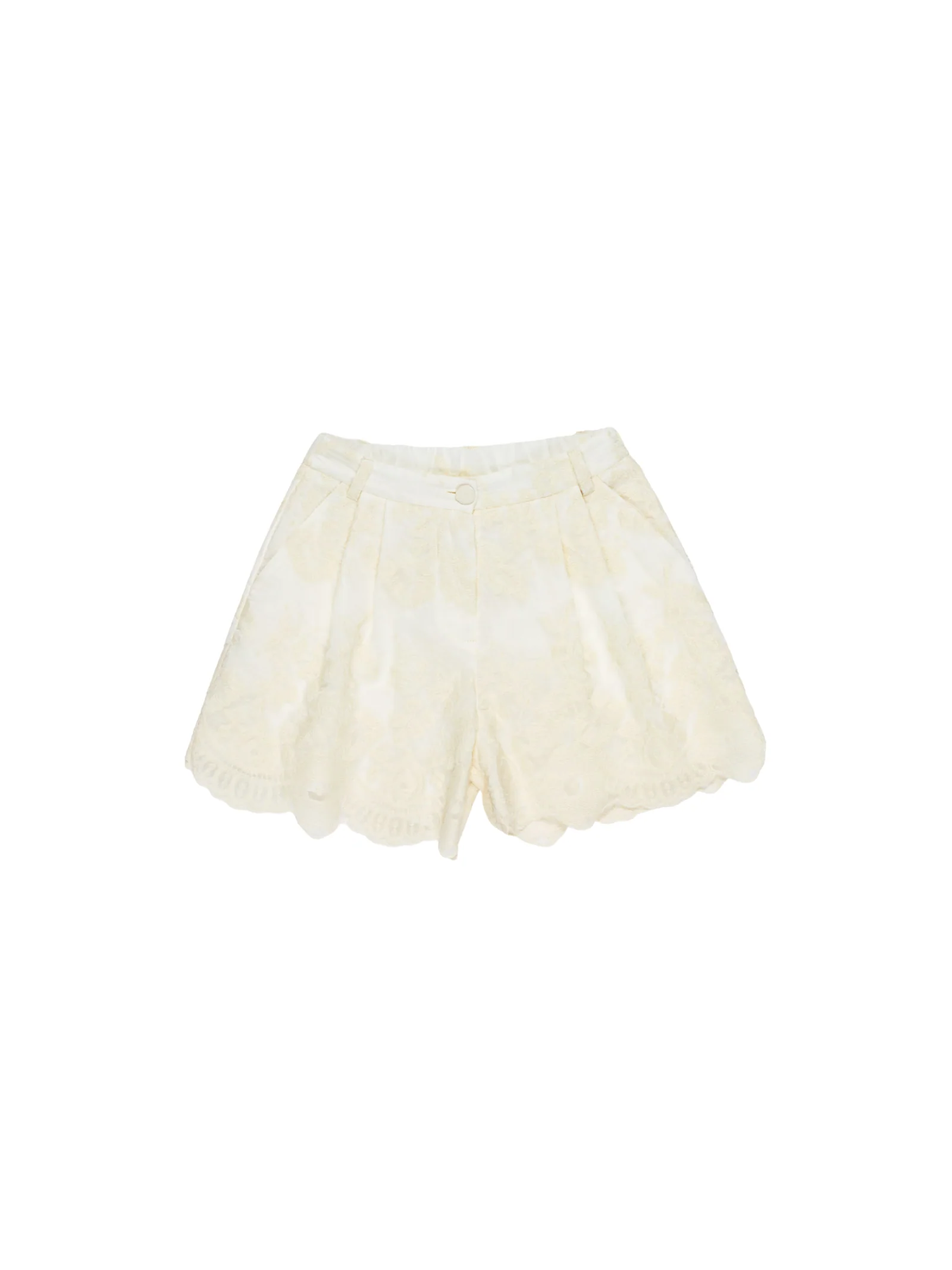 Shorts Lulù by Miss Grant avorio con fondo smerlato - Image 2
