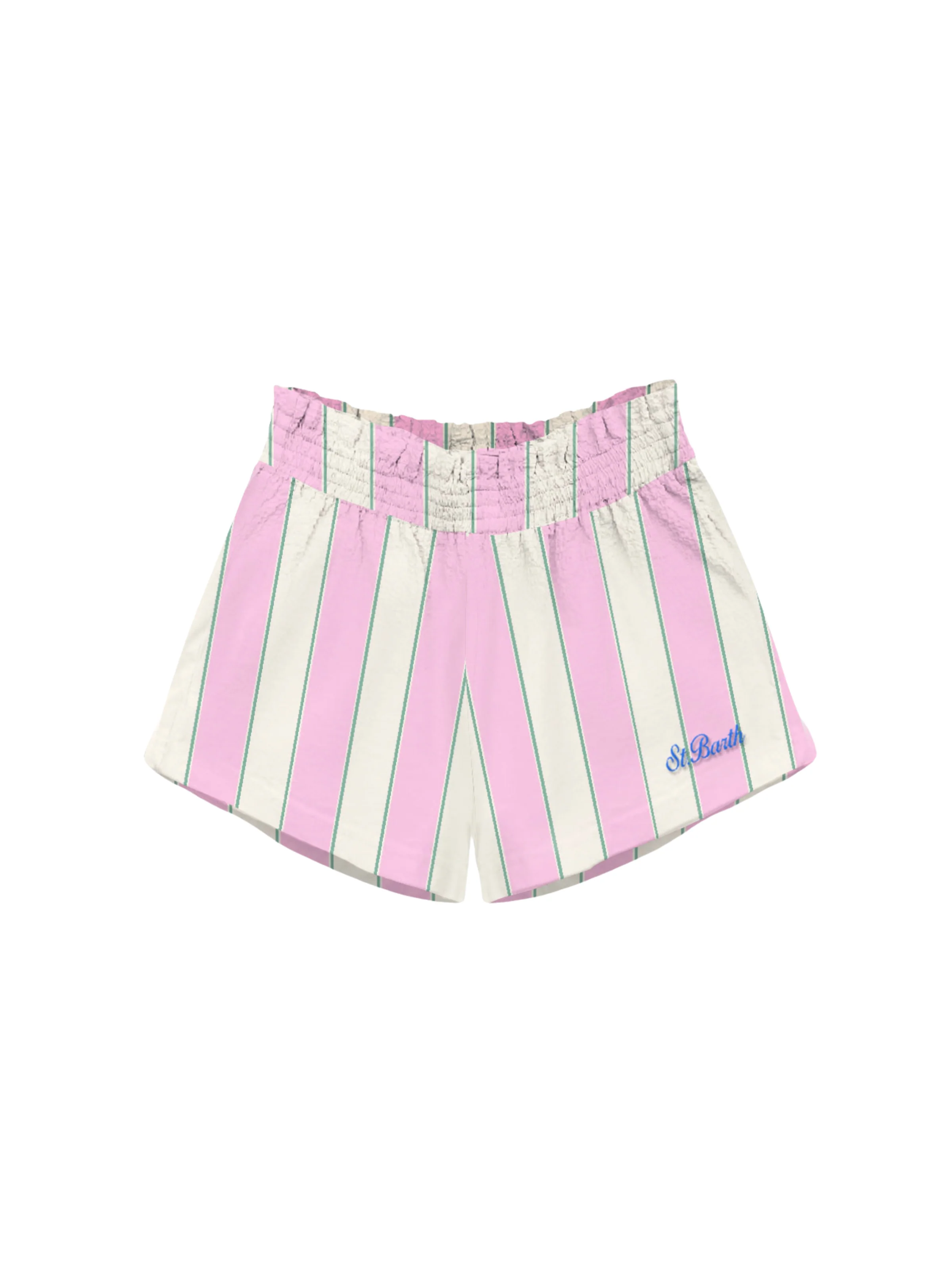Shorts "Meave Jr" Saint Barth a righe rosa e bianco