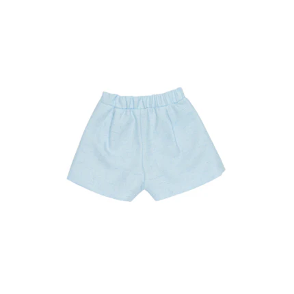 Shorts Miss Grant azzurri con maxi fiocco centrale - Image 2