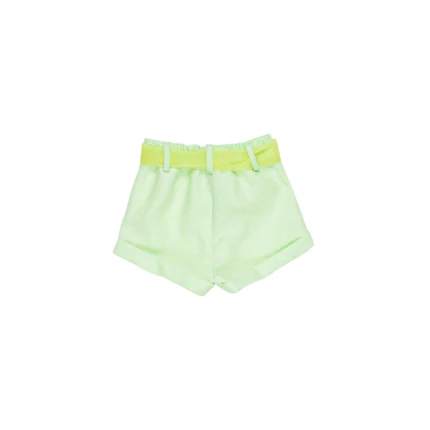 Shorts Miss Grant verdi menta con fiocco in organza - Image 2
