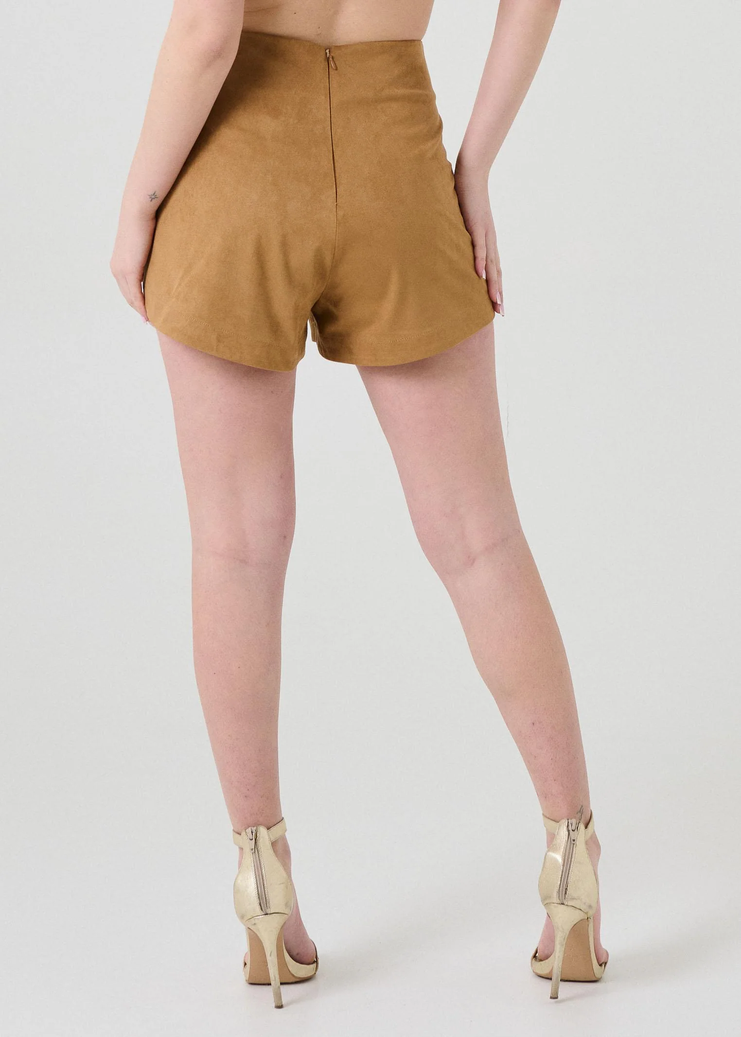Shorts scamosciato Bohemian Vì cammello - Image 3