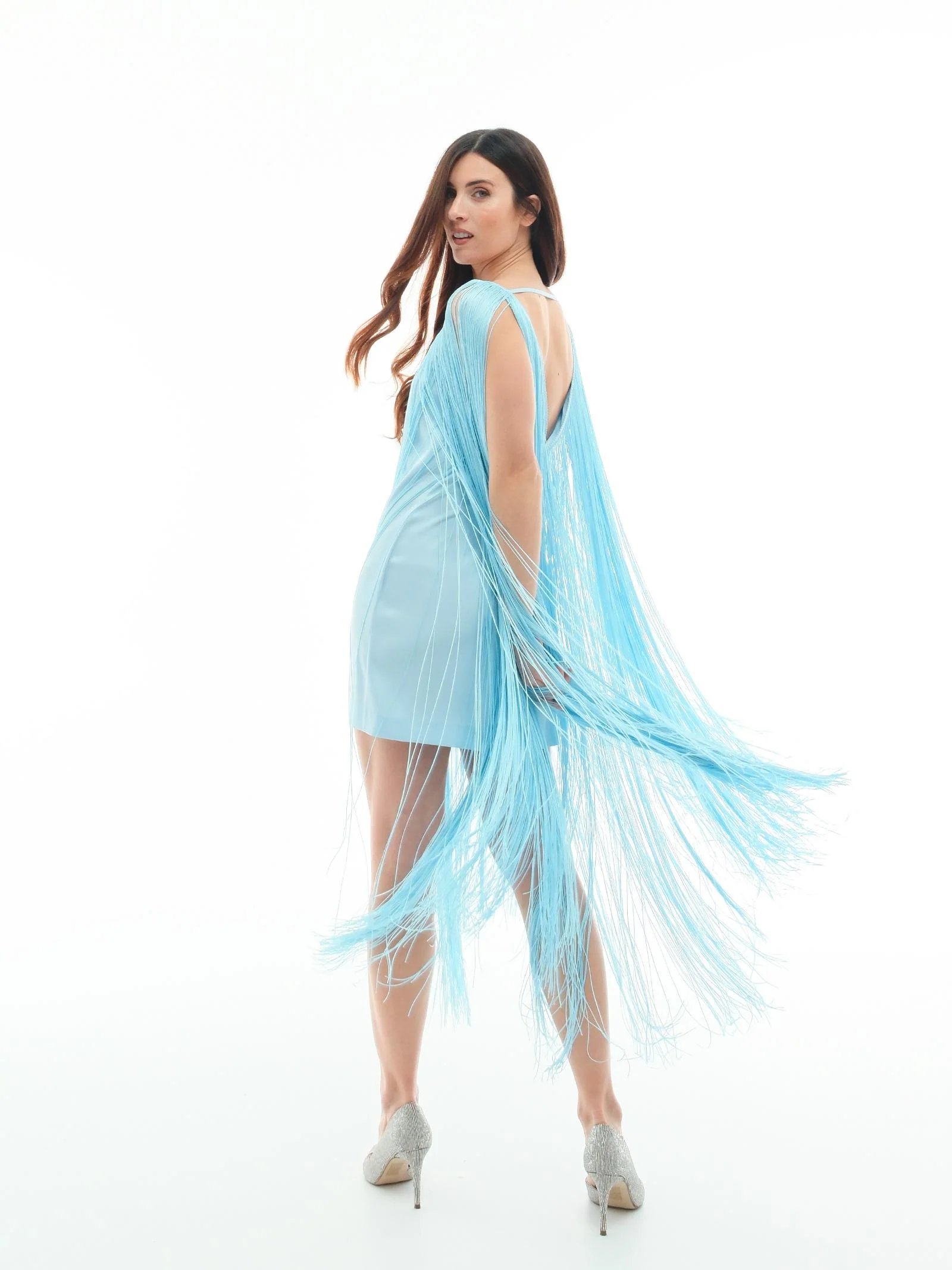 Abito "scenic" Silence Limited azzurro con frange - Image 3