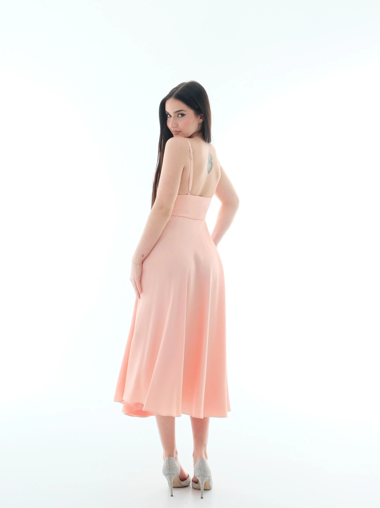 Abito "Vyvian" Silence Limited rosa satinato - Image 3