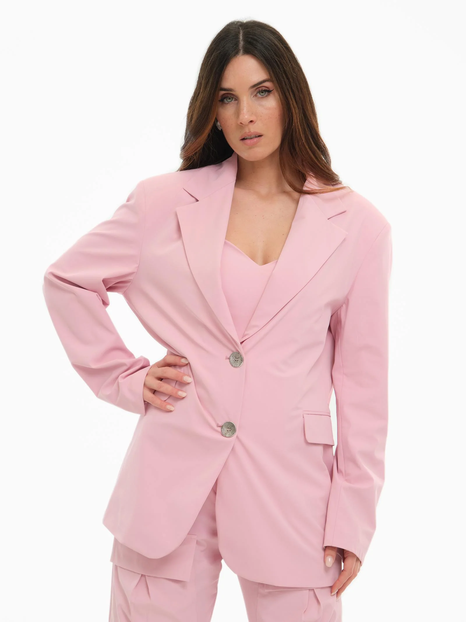 Blazer "boyfriend tech" Silence Limited rosa