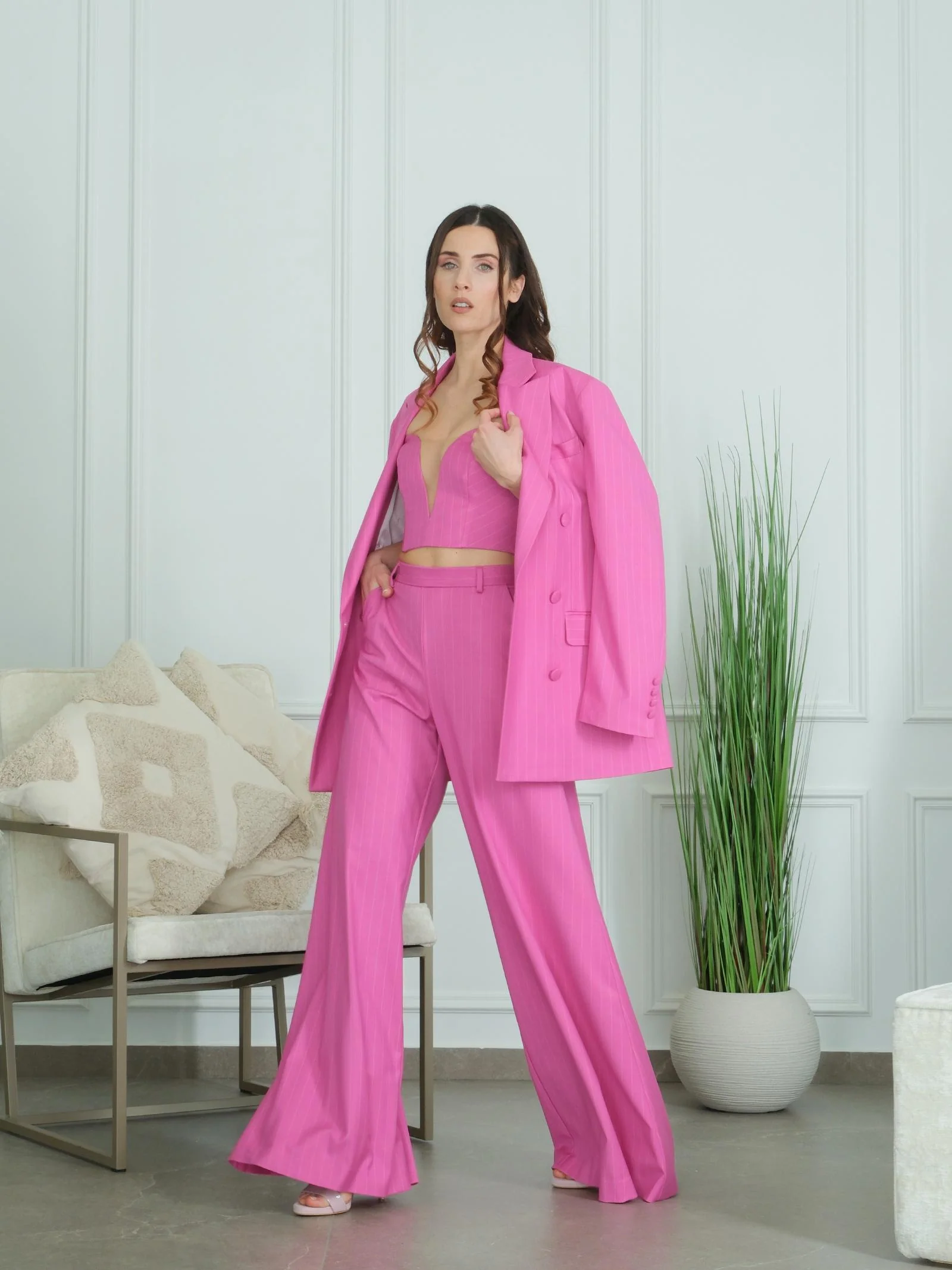 Blazer "stripe" Silence Limited fucsia - Image 4