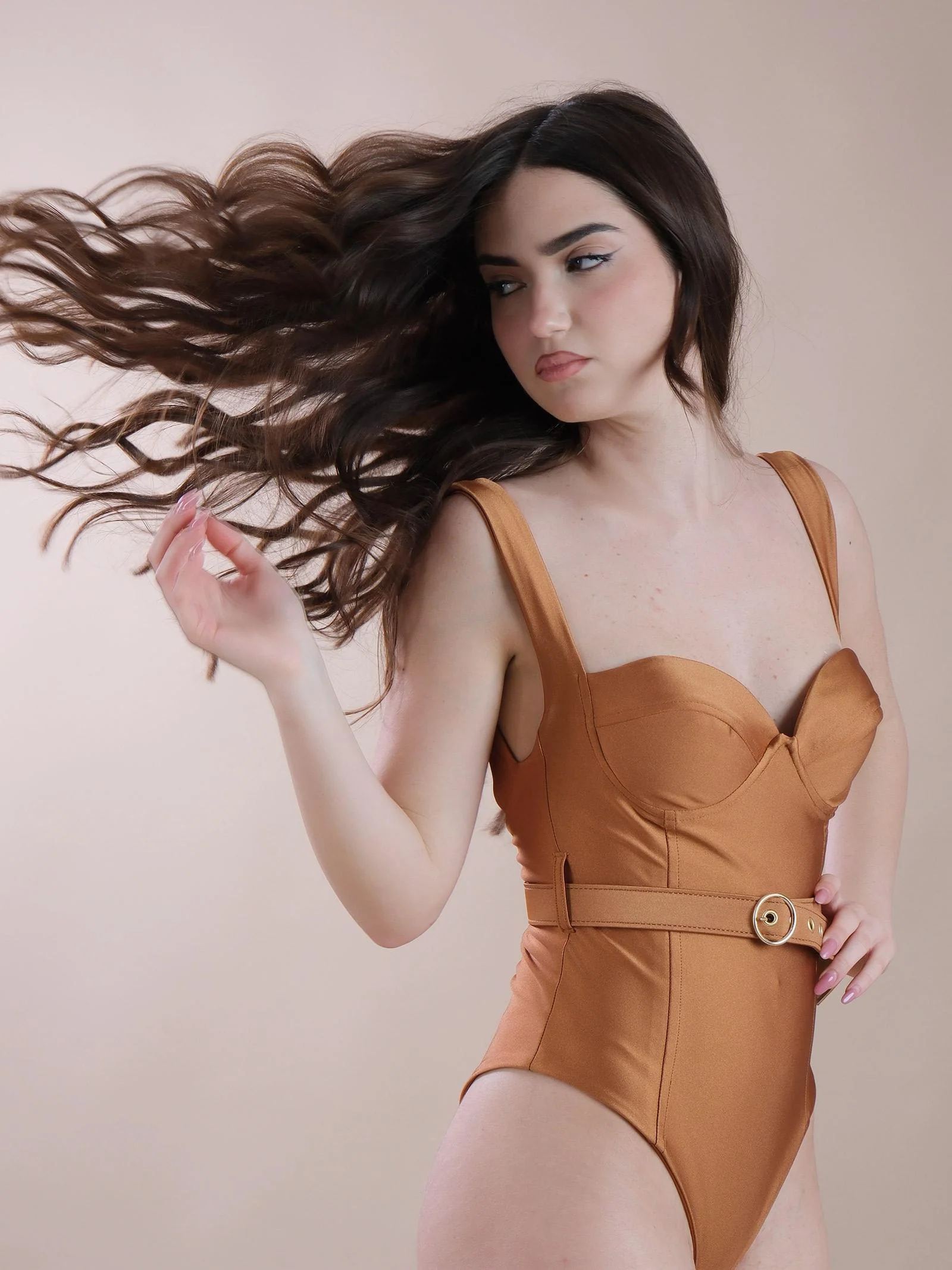 Body Anita Silence Limited terra con cintura in coordinato - Image 3