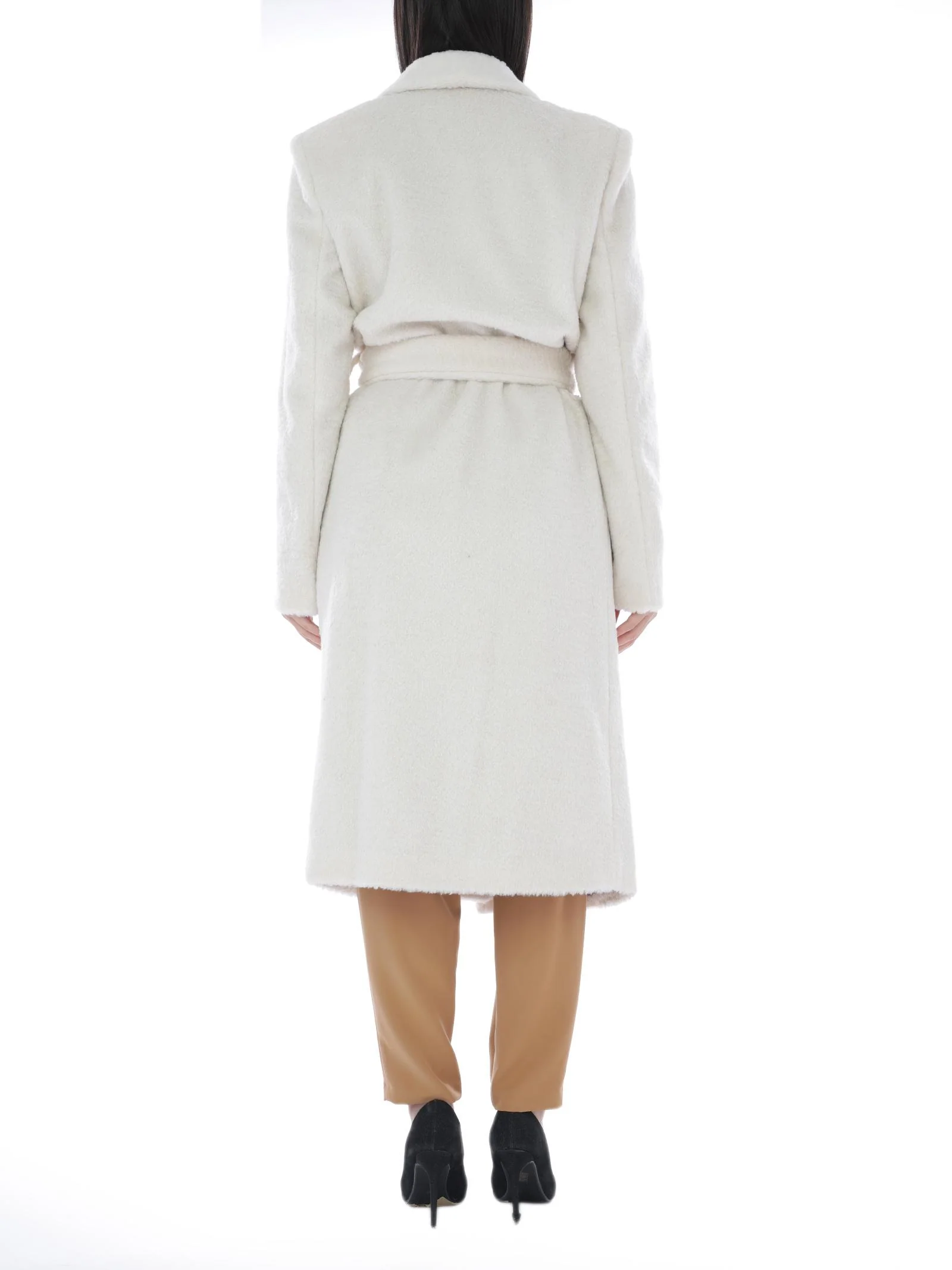 Cappotto ecrù con cintura - Image 3