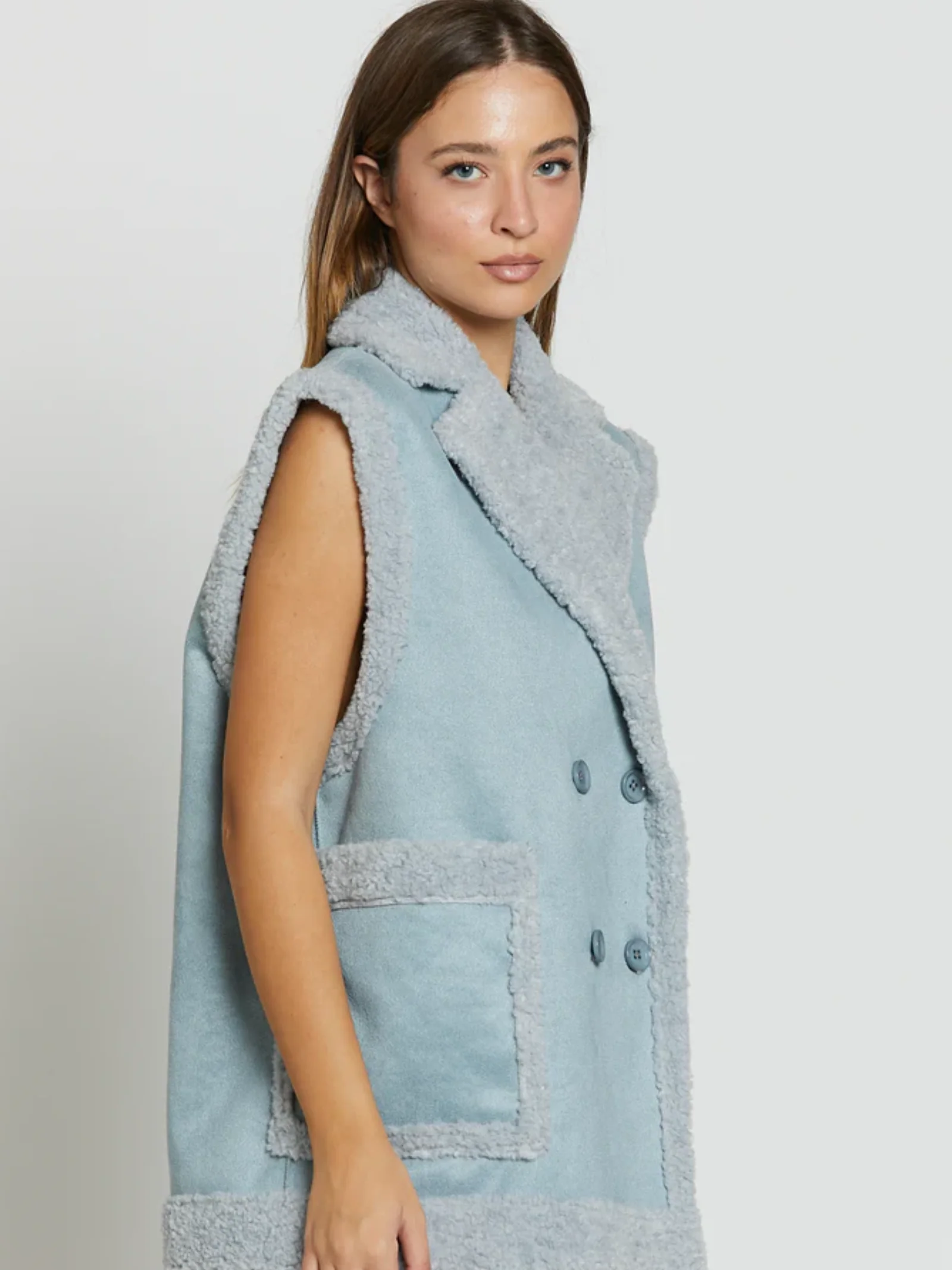 Cappotto montone smanicato Silence Limited Alaska polvere - Image 2