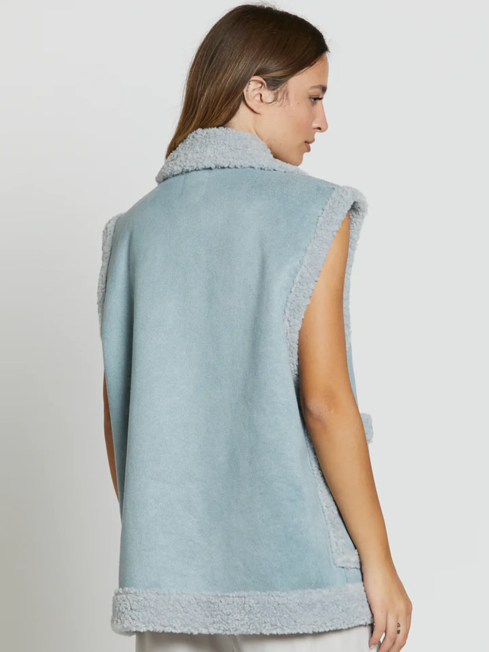 Cappotto montone smanicato Silence Limited Alaska polvere - Image 3