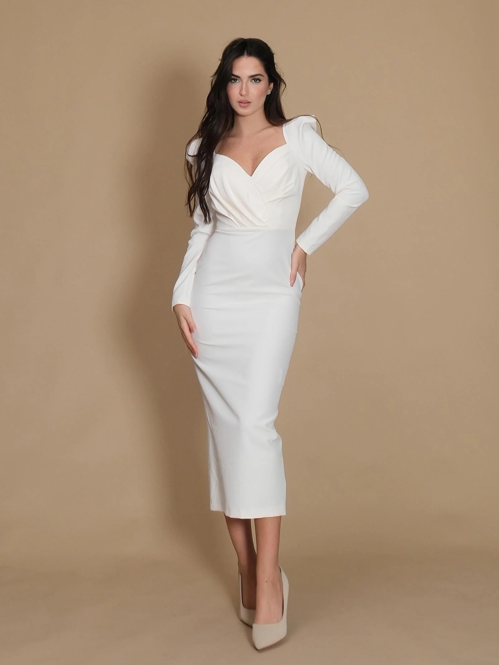 Chain Dress Silence Limited longuette latte