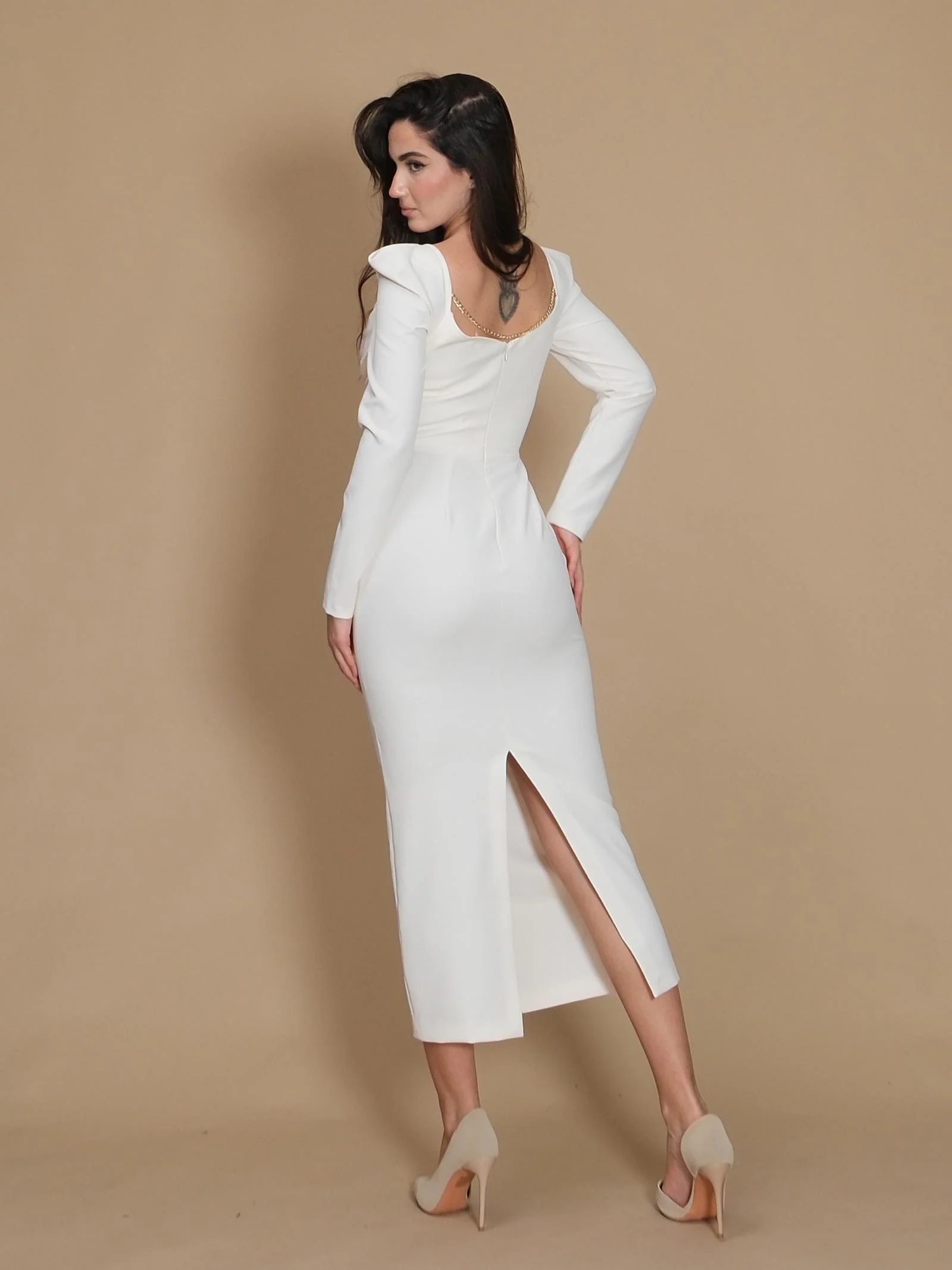Chain Dress Silence Limited longuette latte - Image 3