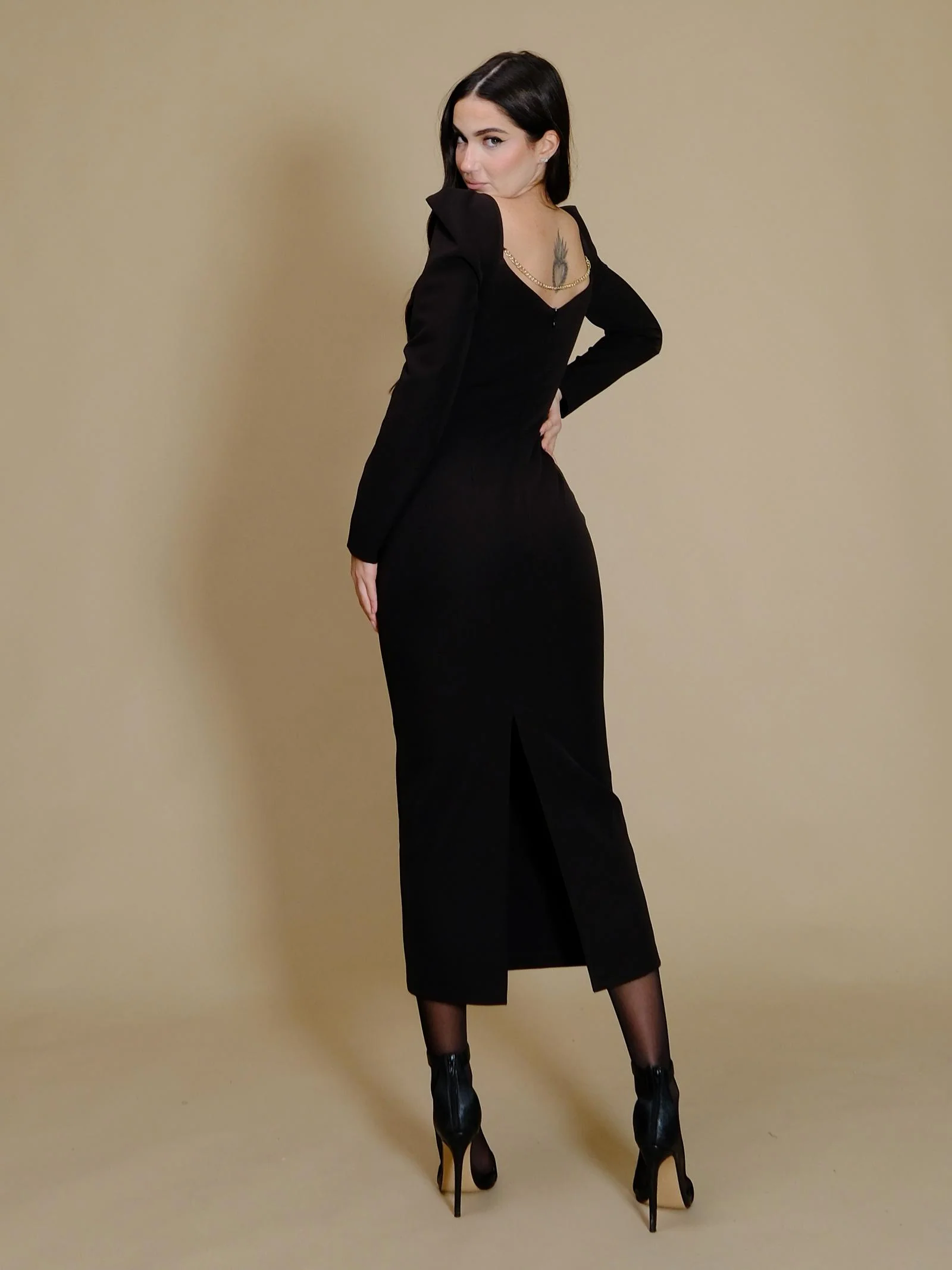 Chain Dress Silence Limited longuette nero - Image 3