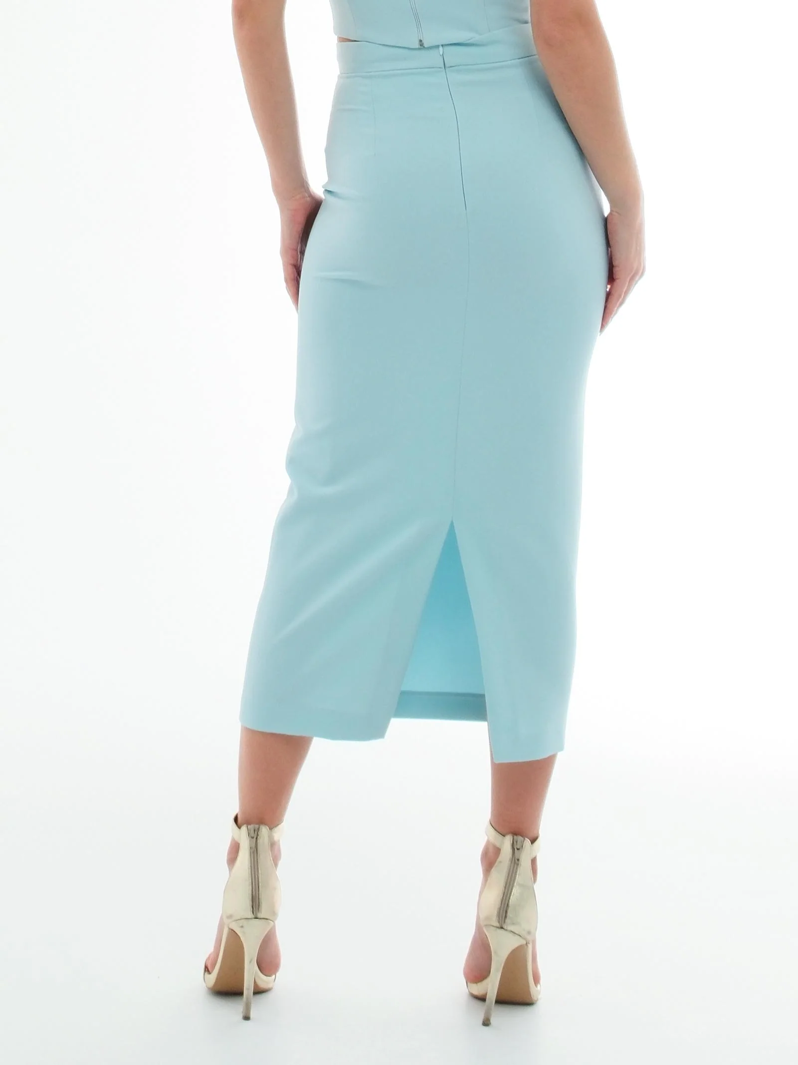 Gonna lunga a vita alta Silence Limited azzurra - Image 3