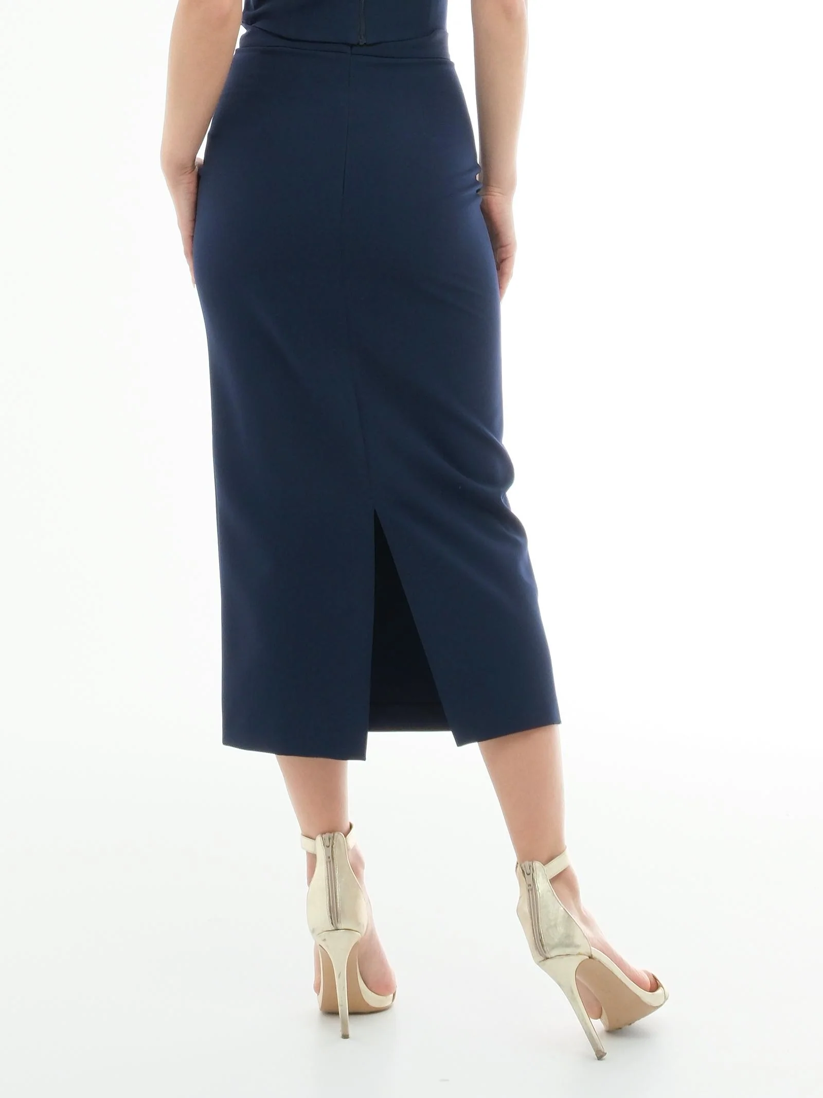 Gonna lunga a vita alta Silence Limited blu navy - Image 3