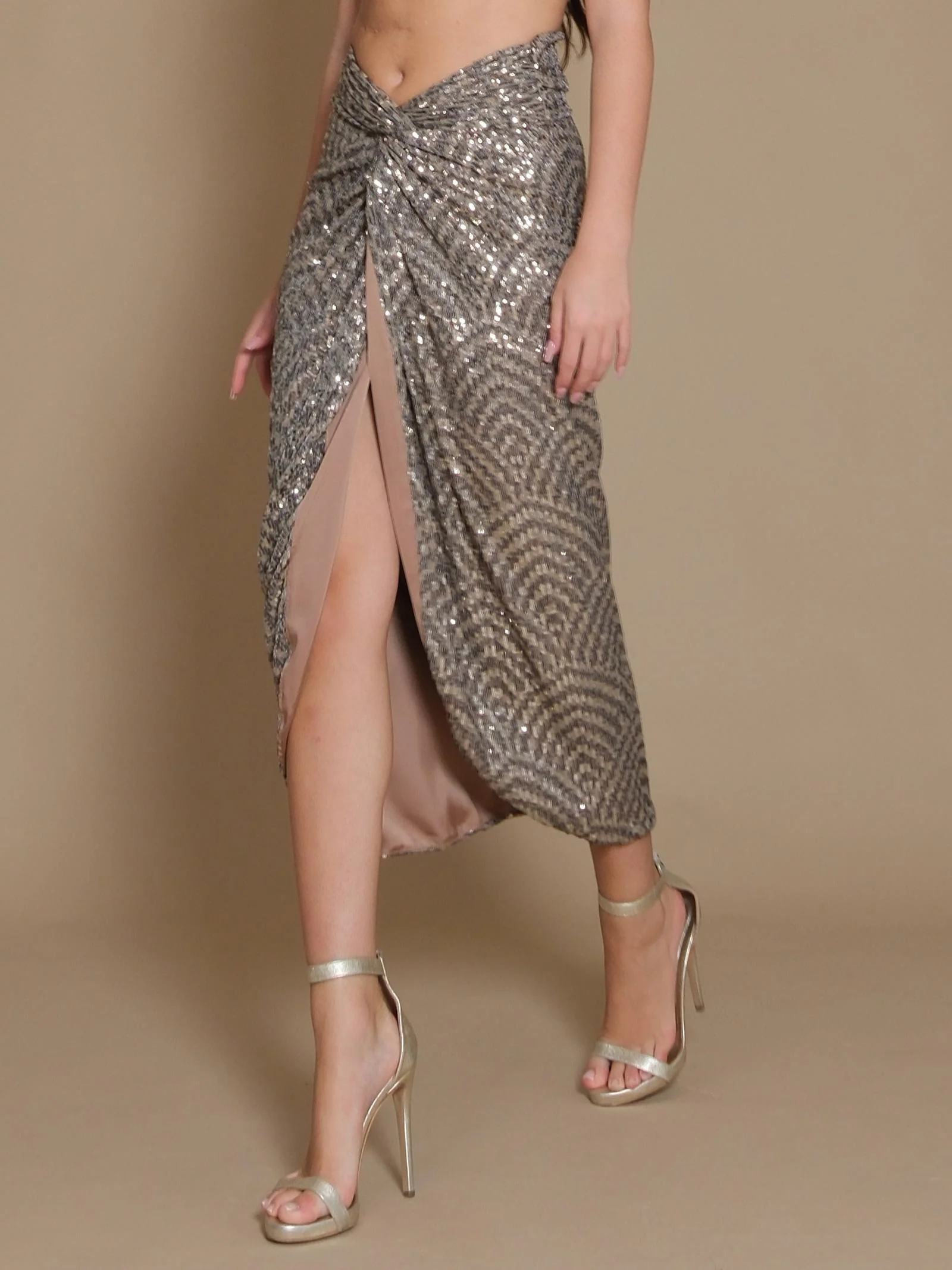 Gonna Milan kirt Silence Limited paillettes oro - Image 2