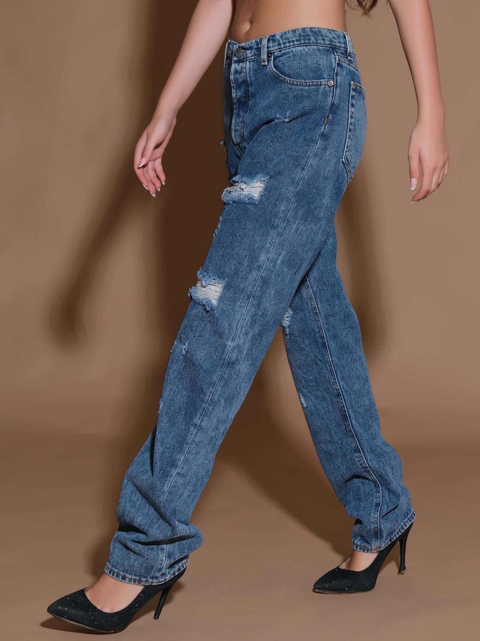 Jeans denim strappato - Image 2