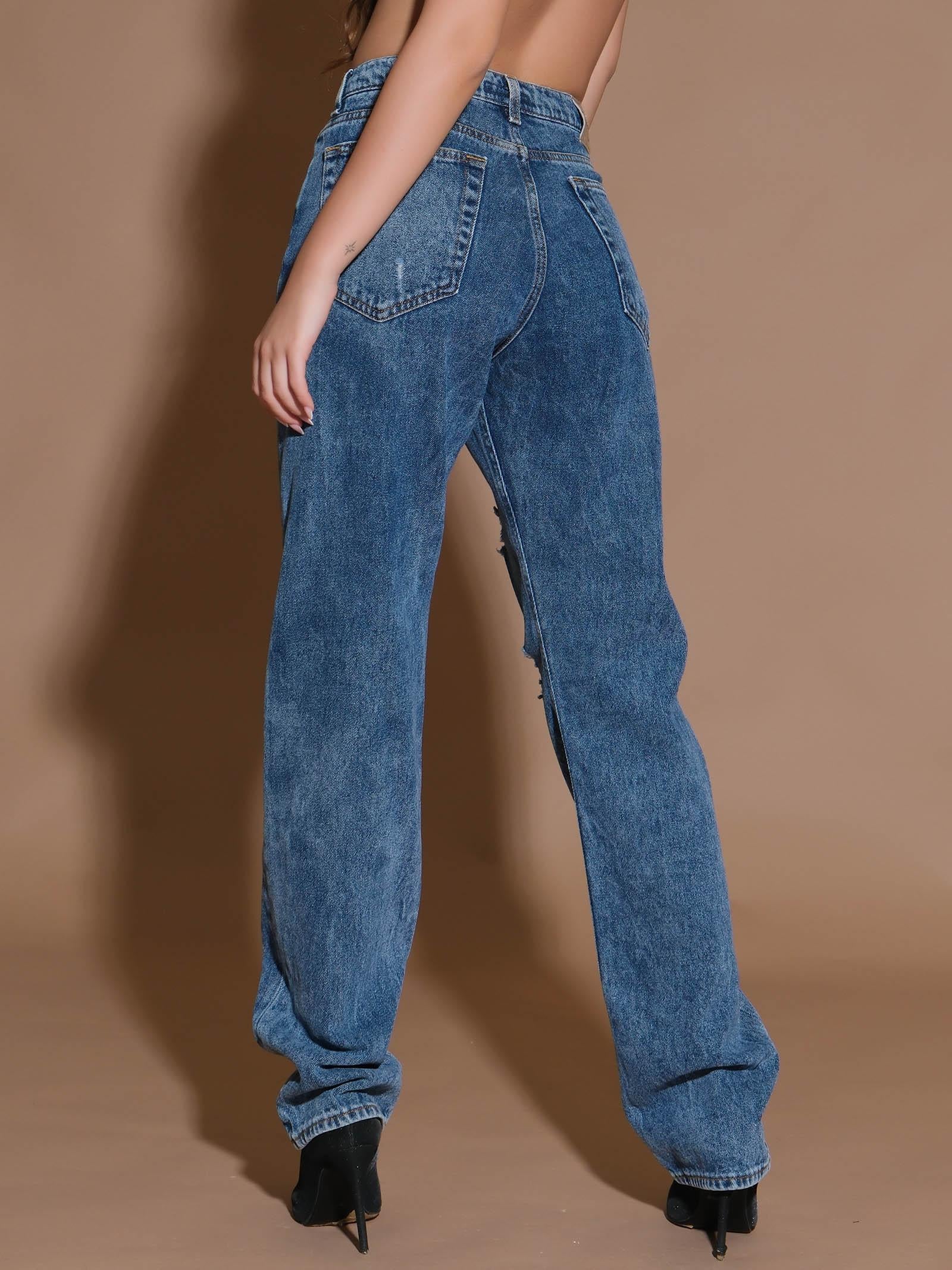 Jeans denim strappato - Image 3