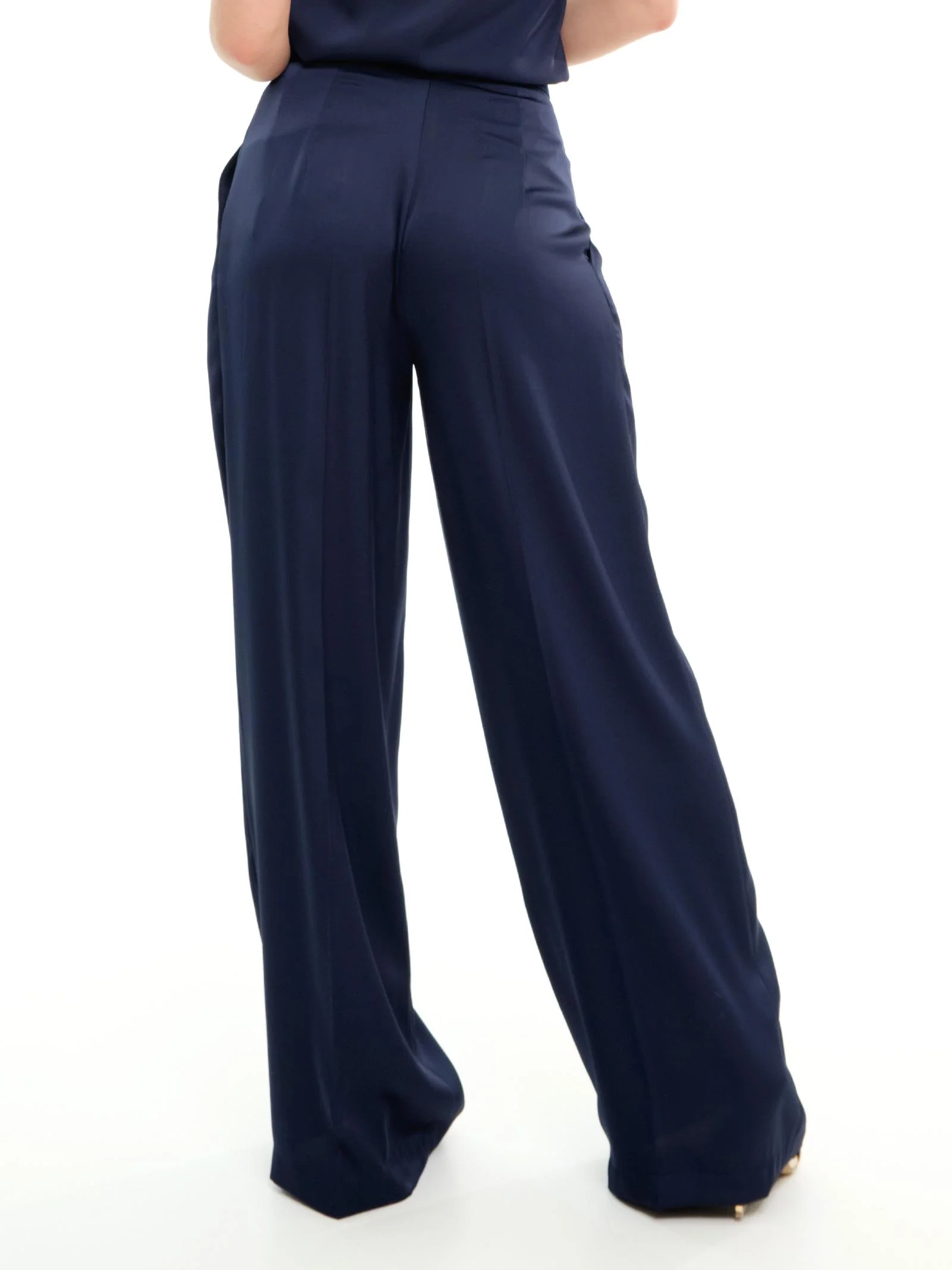 Pantalone a palazzo Silence Limited blu navy - Image 3