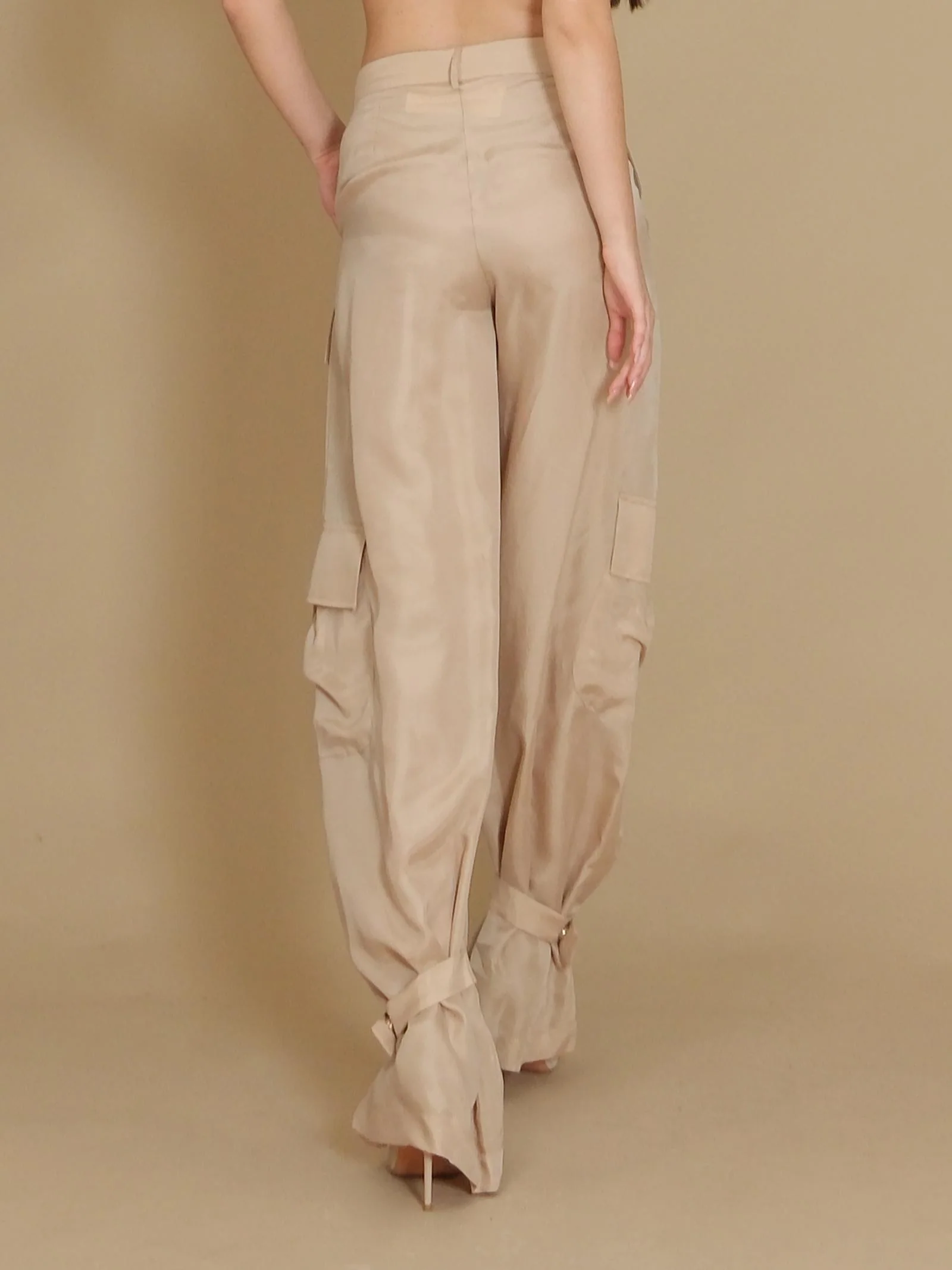 Pantalone afrodite Silence Limited cargo sabbia - Image 3