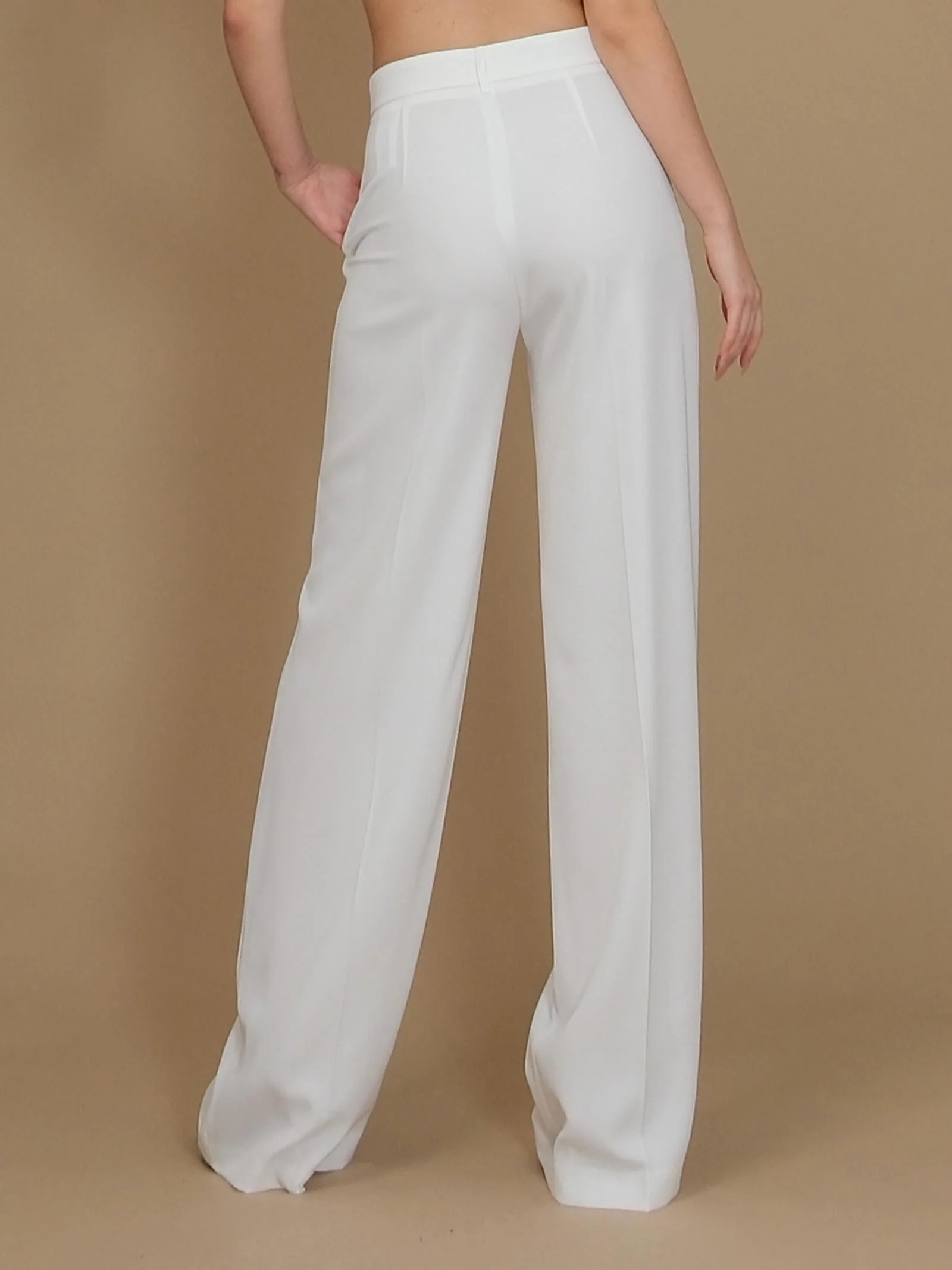 Pantalone "agata" Silence Limited bianco a palazzo - Image 3