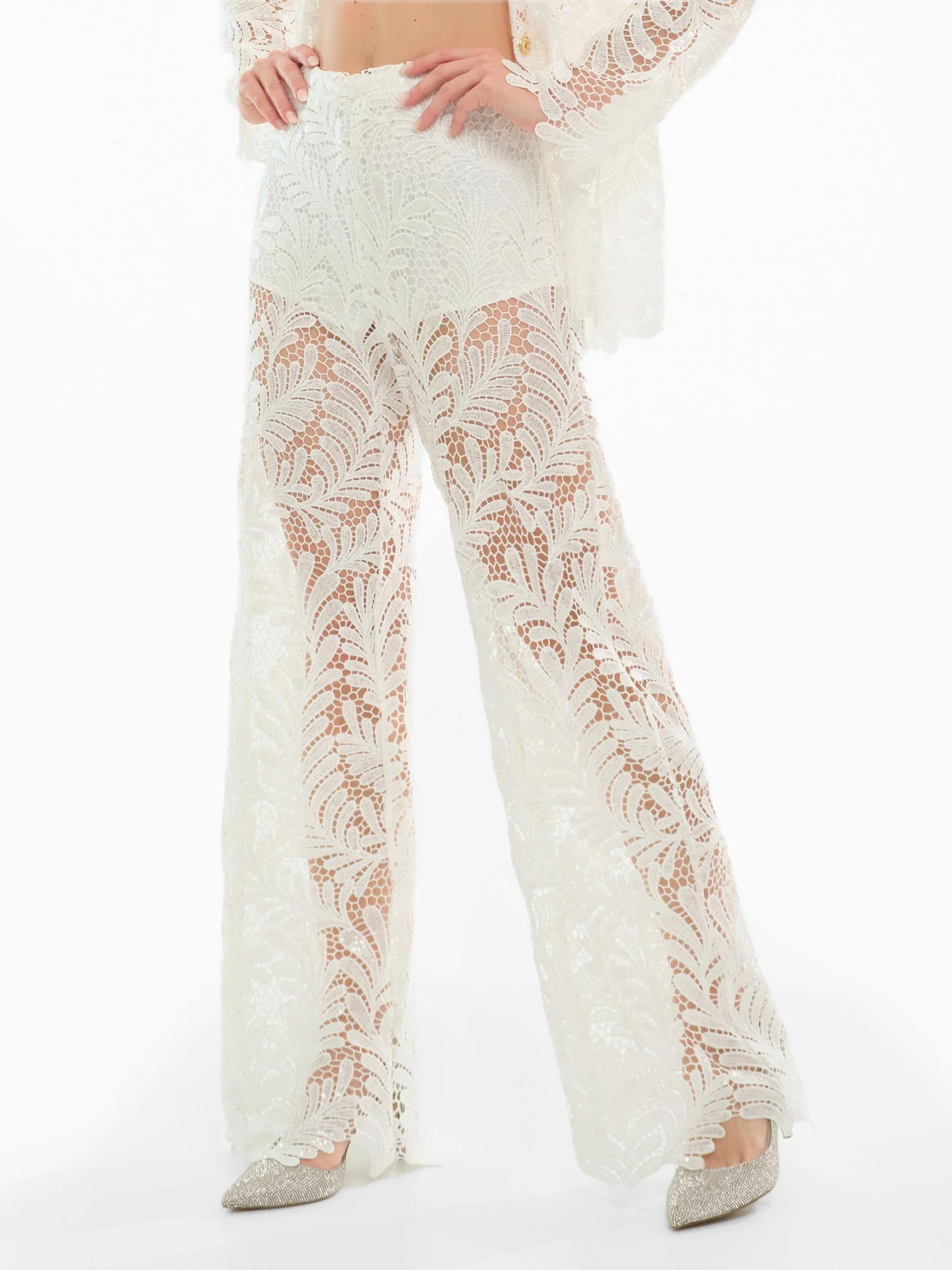 Pantalone macrame Silence Limited bianco - Image 2