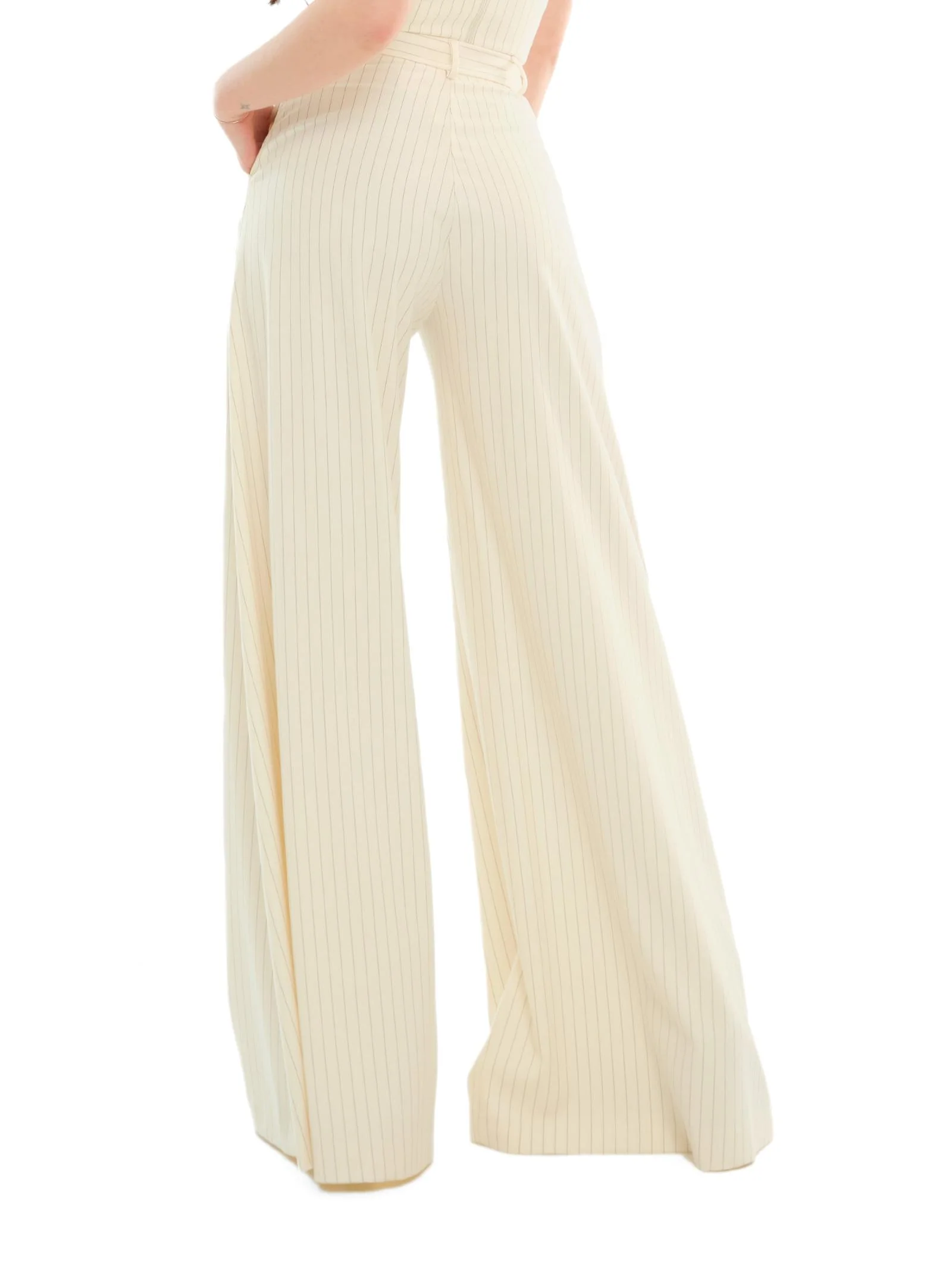 Pantalone "over stripe" Silence Limited crema - Image 3