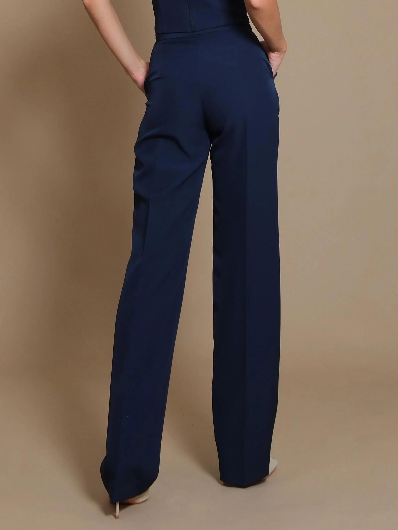 Pantalone Silence Limited a palazzo basic blu - Image 3