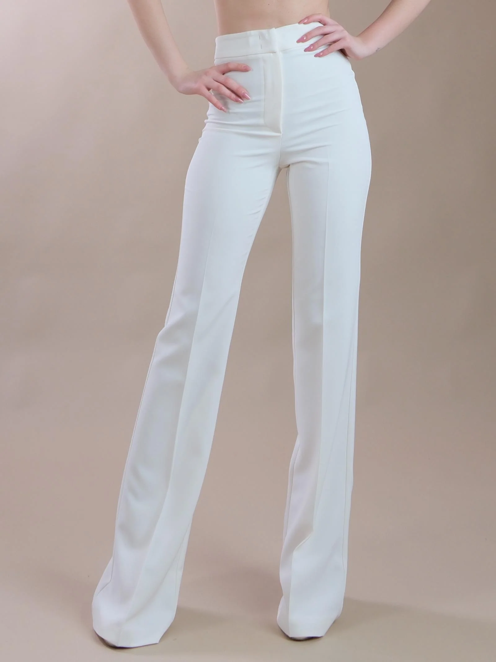 Pantaloni flare bianco latte - Image 2