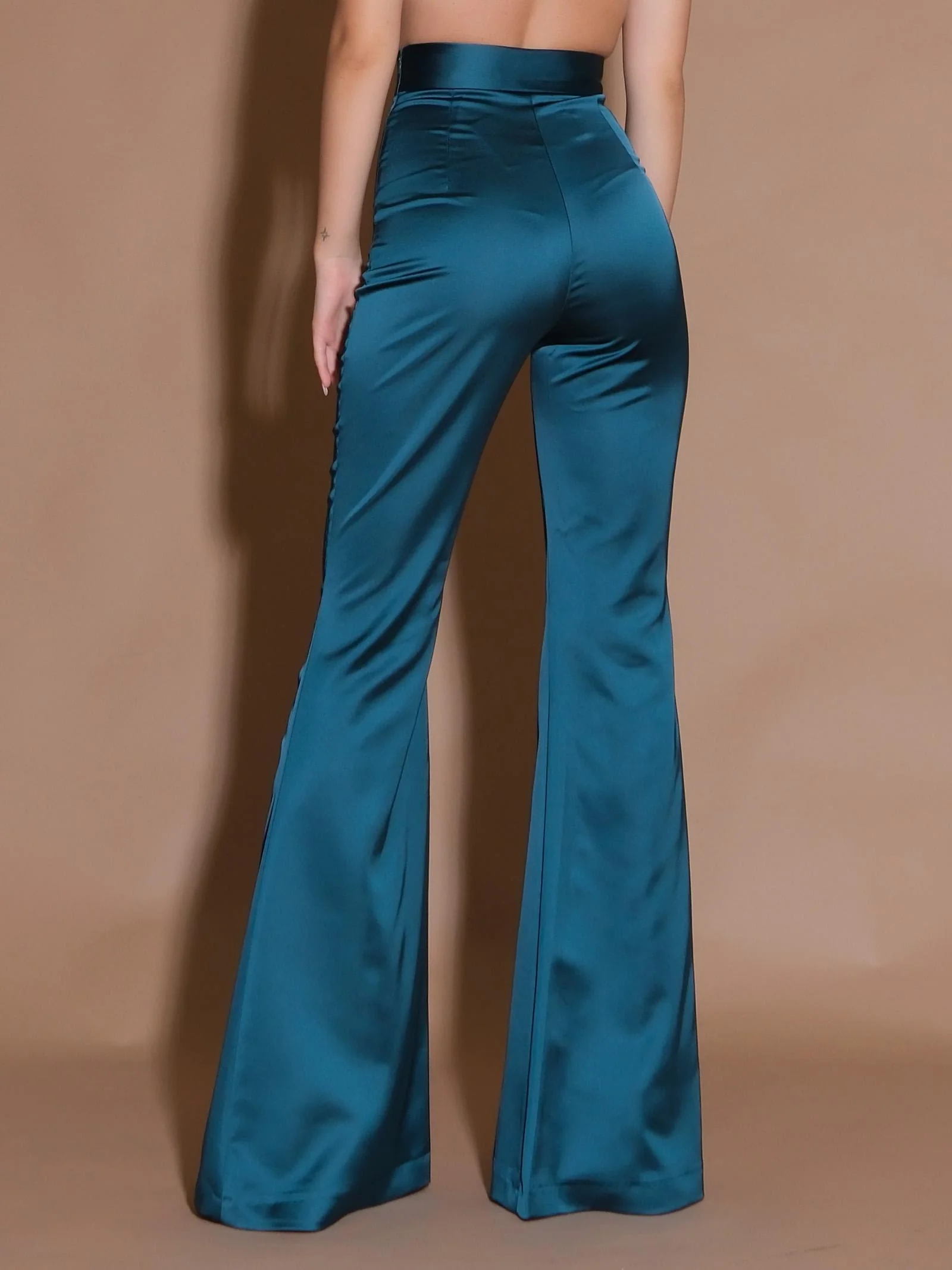 Pantaloni Maxi zampa verde bosco - Image 3