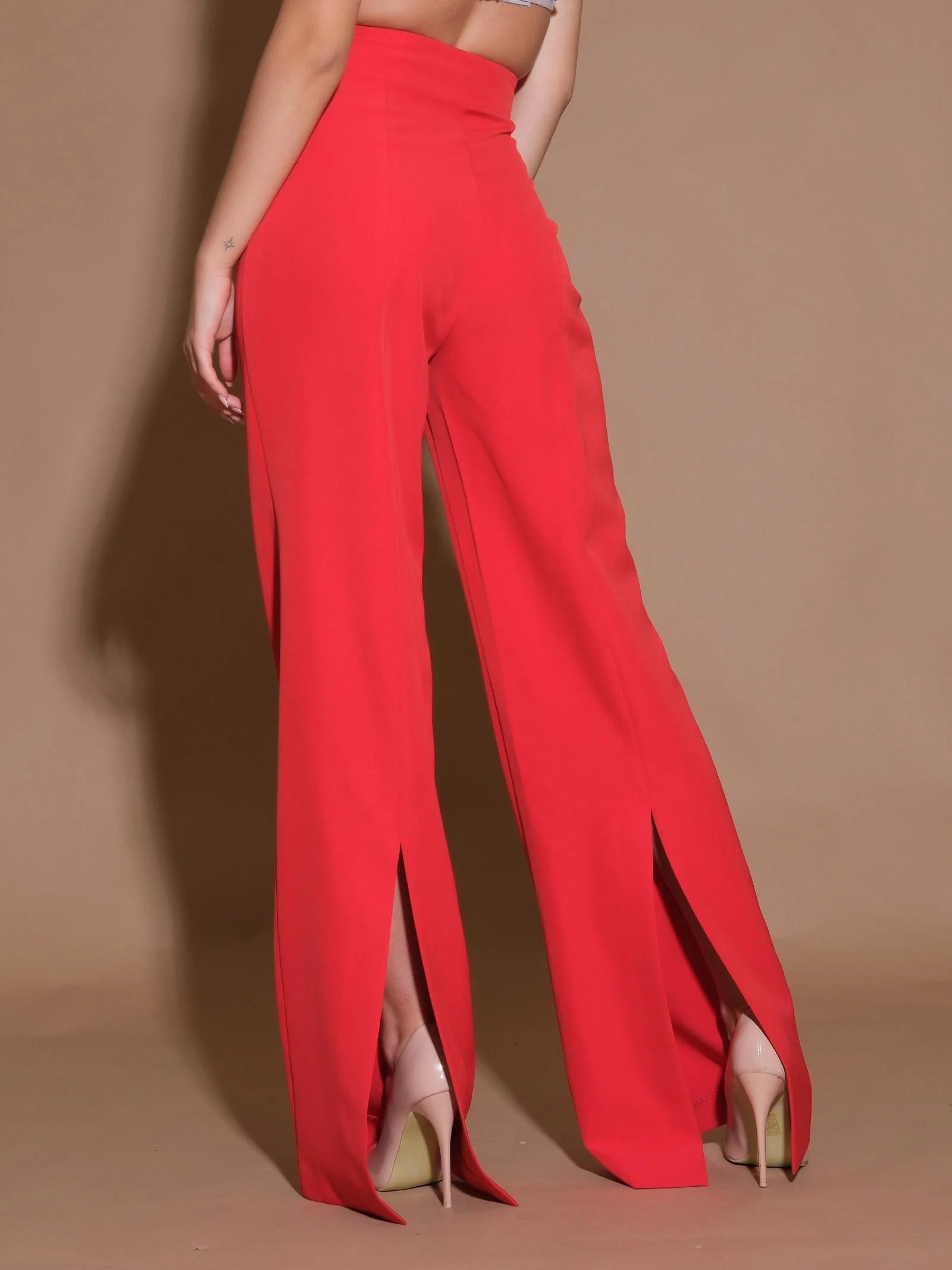 Pantaloni palazzo Hydra rossi - Image 3