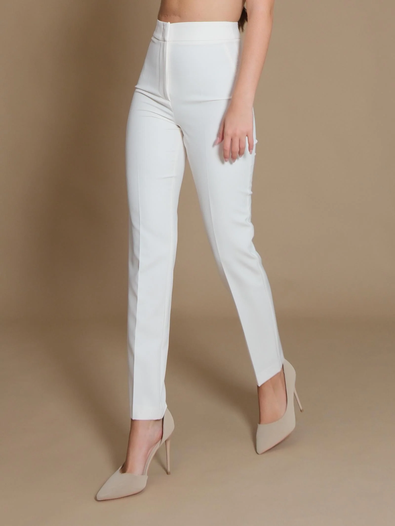 Pantaloni Silence Limited slim basic bianco - Image 2