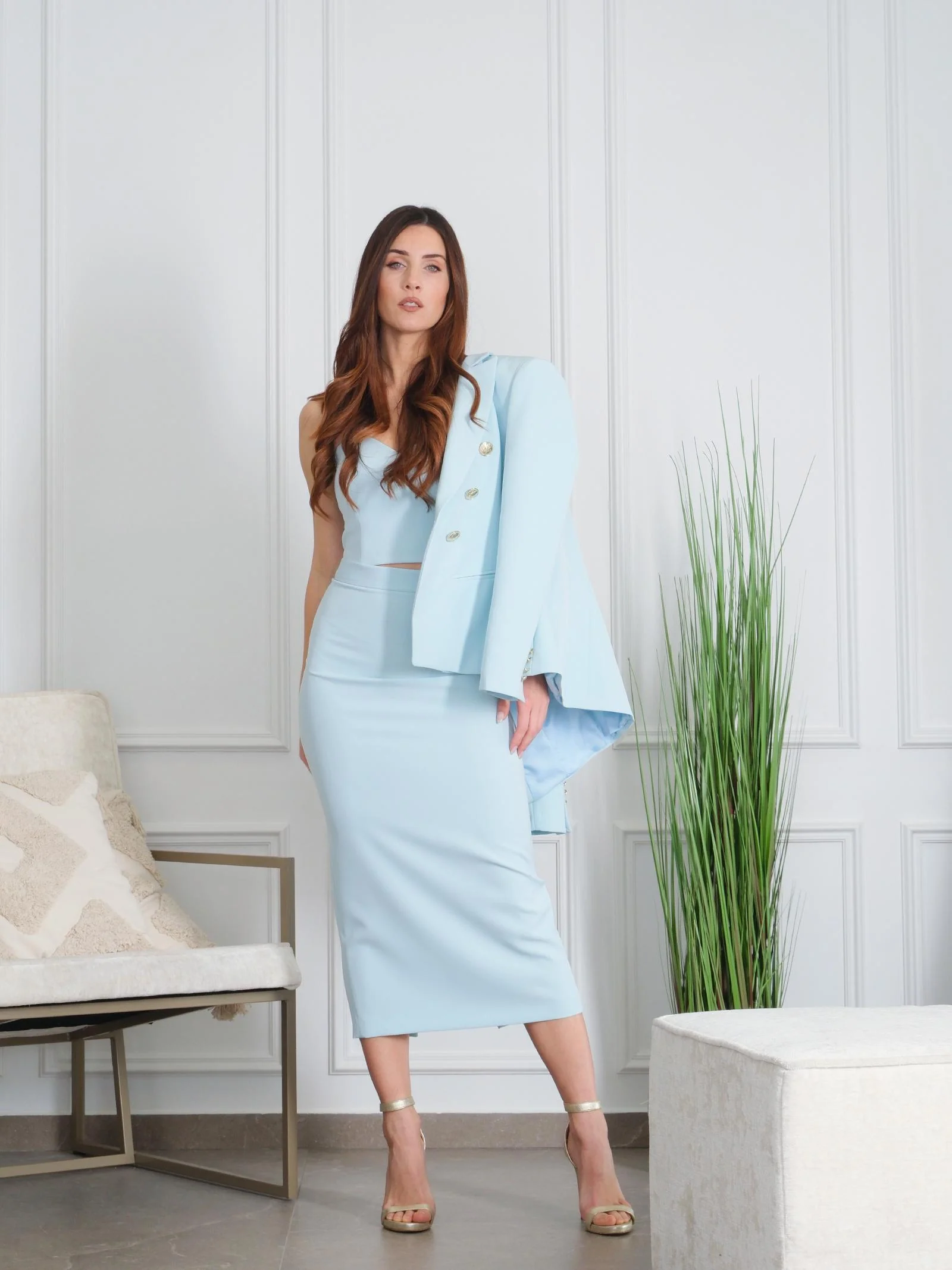 Top a cuore Silence Limited azzurro - Image 4
