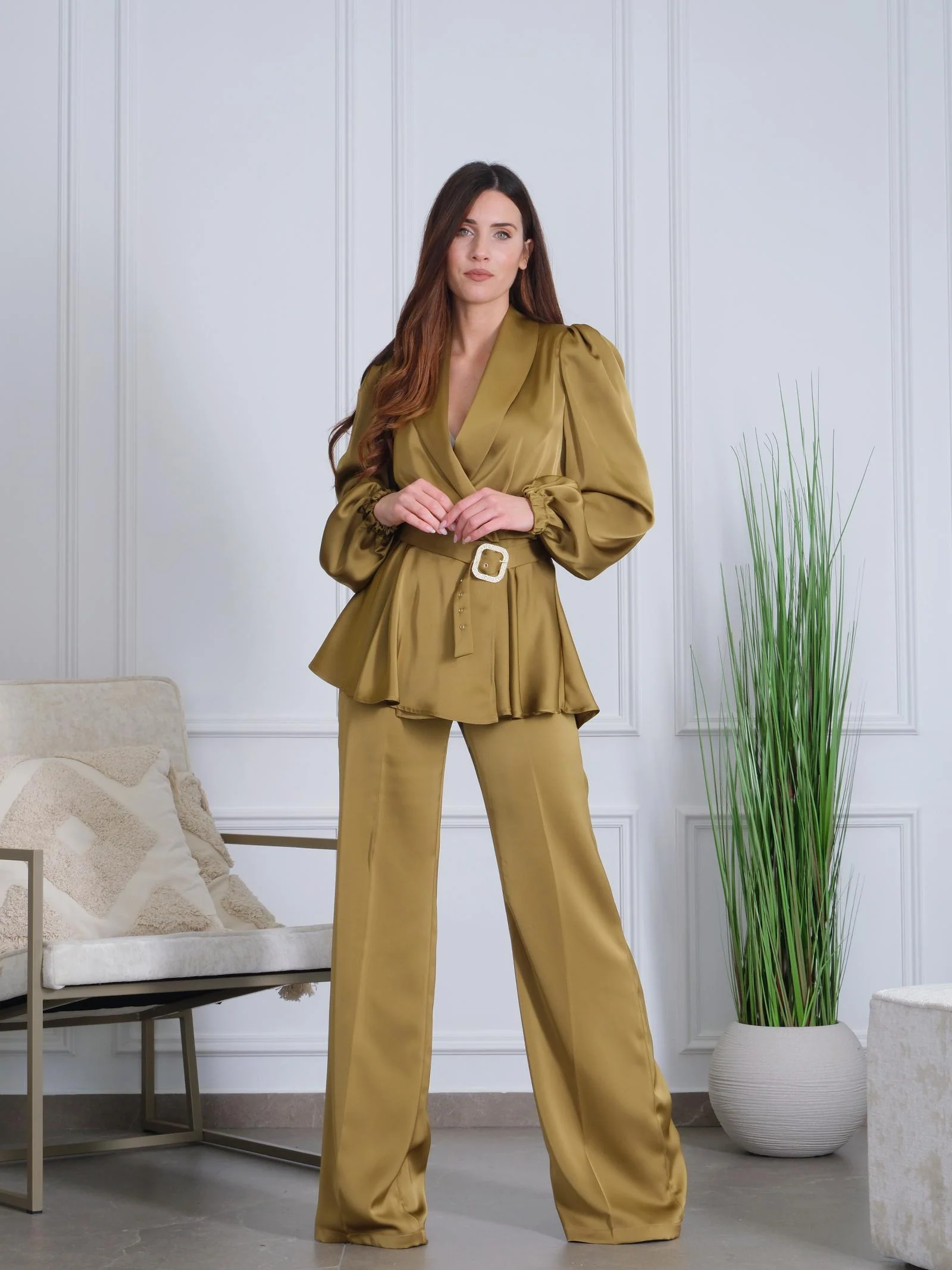 Top Silence Limited bronzo in raso - Image 4