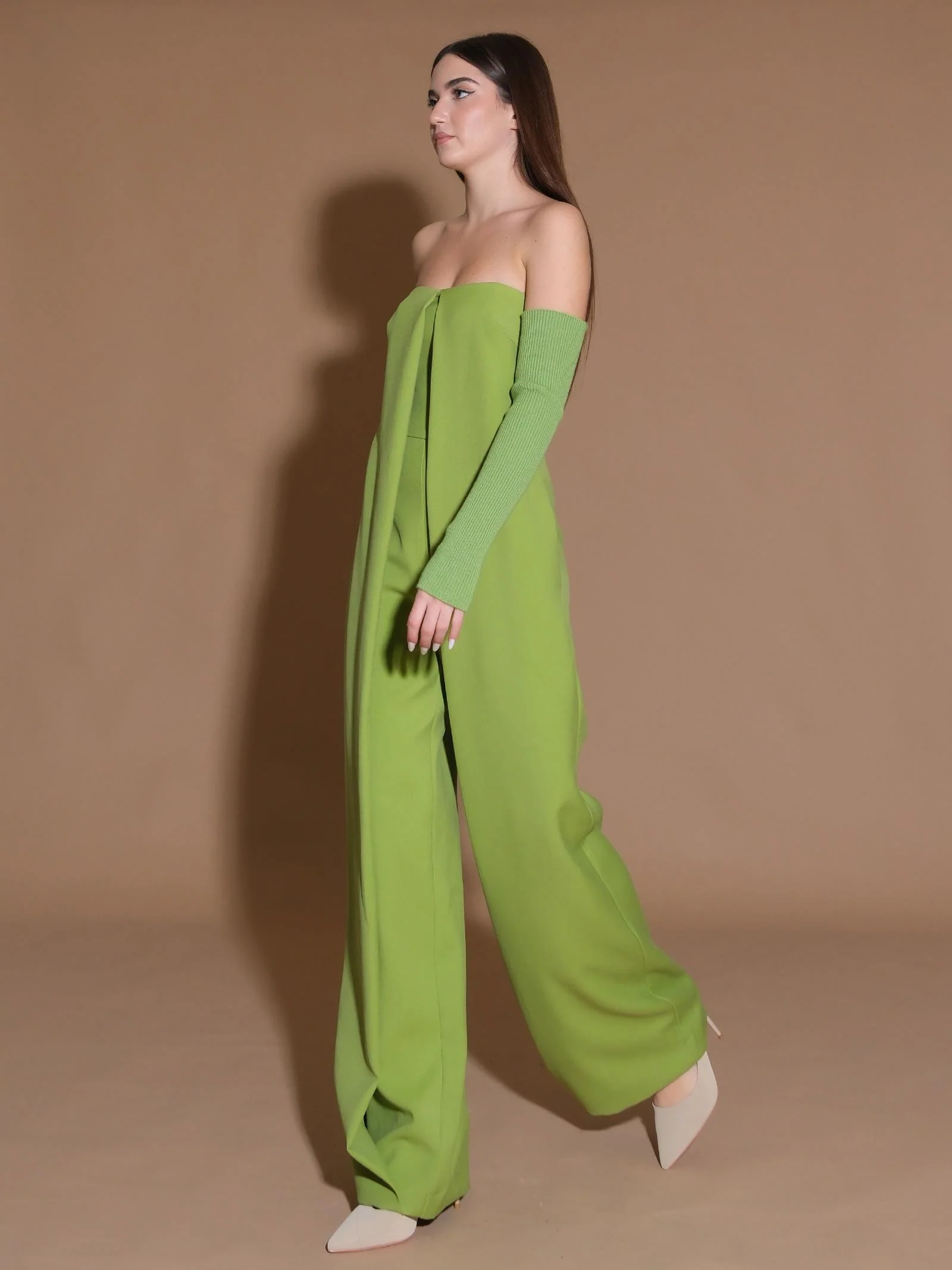 Tuta Space verde con maniche removibili in maglia - Image 2