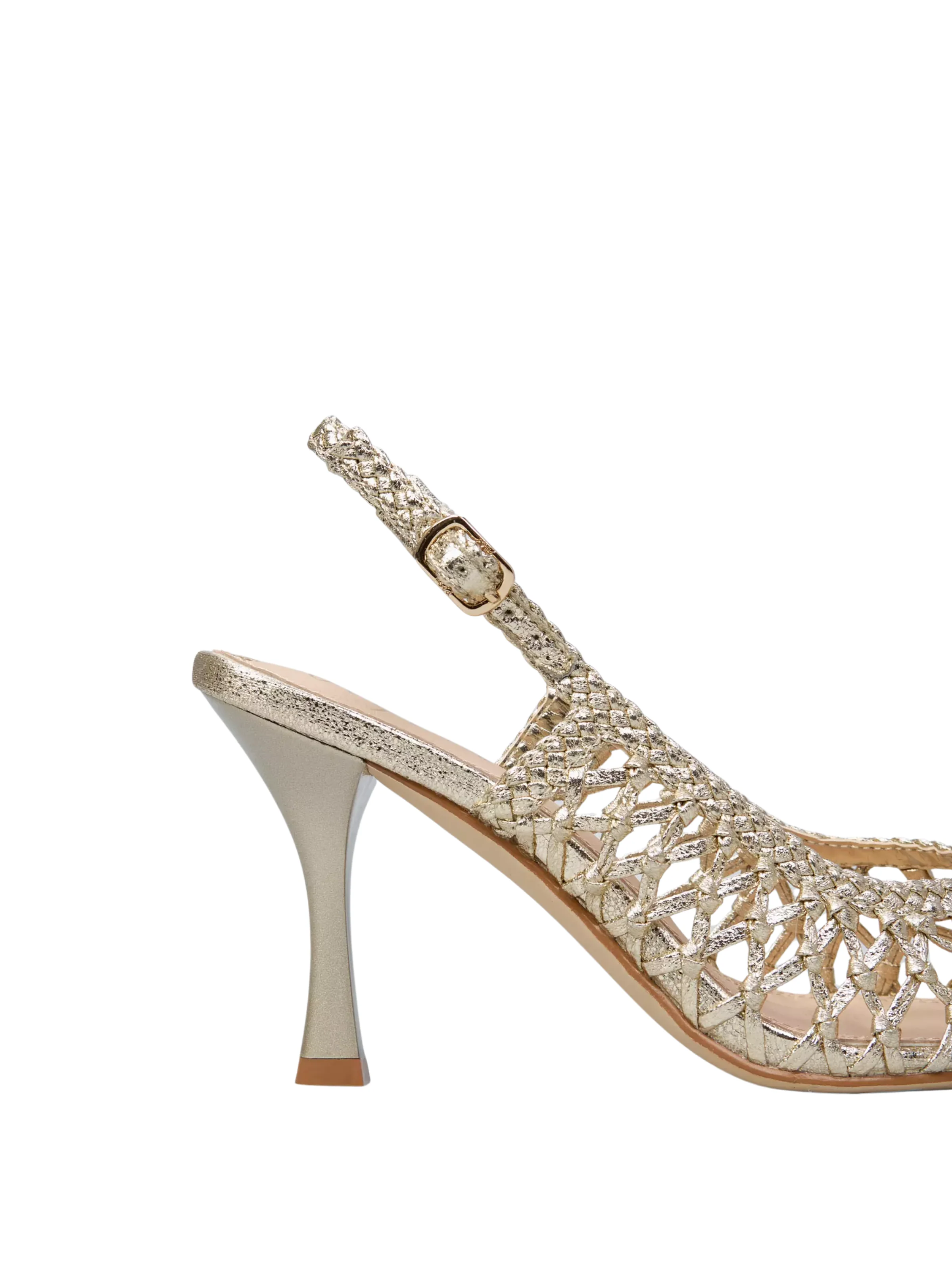 Slingback Ovyè oro intrecciata - Image 4
