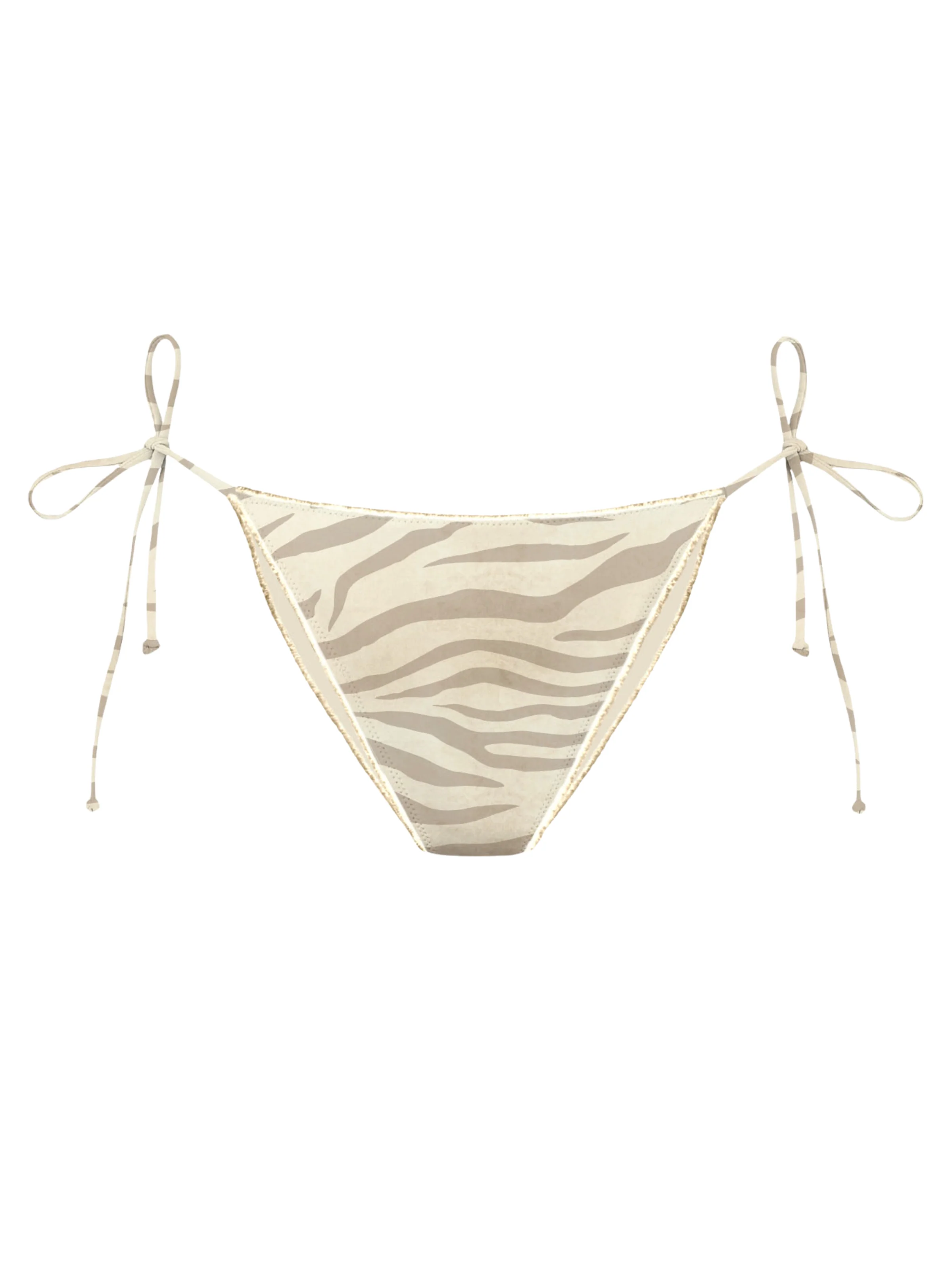 Slip bikini "Virgo Overlock" Saint Barth beige fantasia animalier