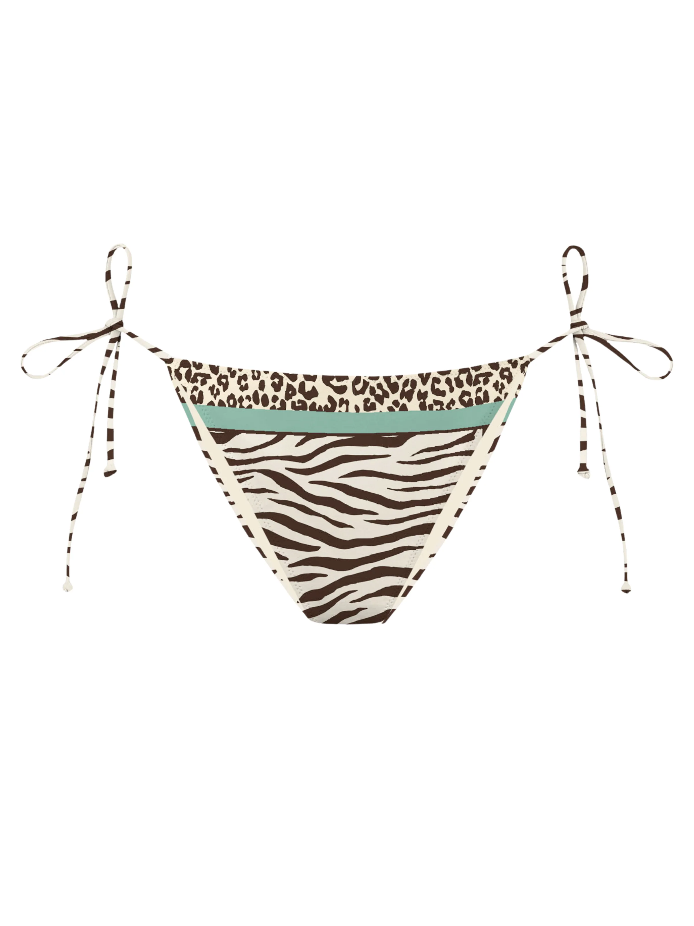 Slip bikini "Virgo" Saint Barth marrone fantasia animalier