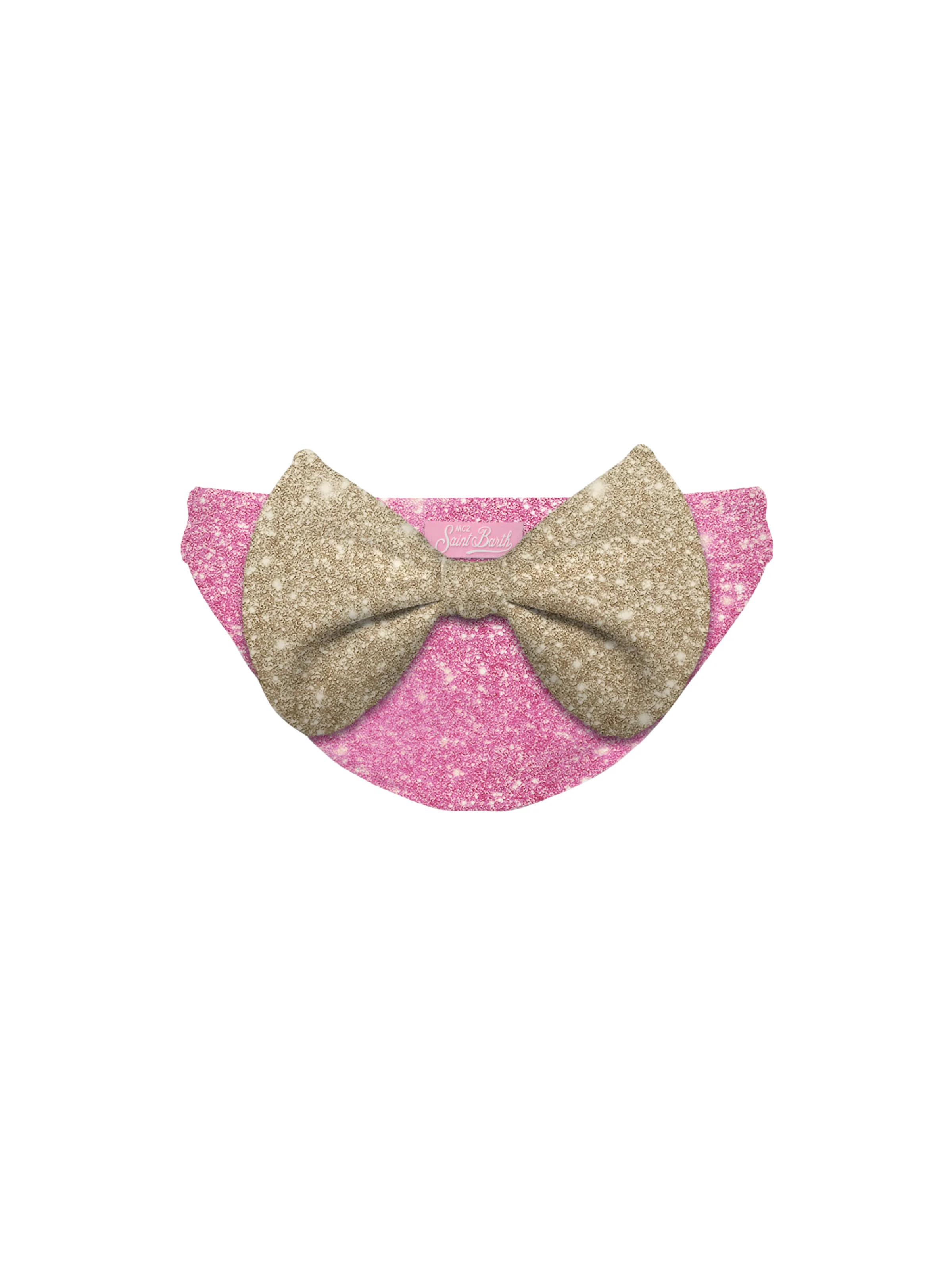 Slip mare "Madame" Saint Barth rosa con fiocco beige