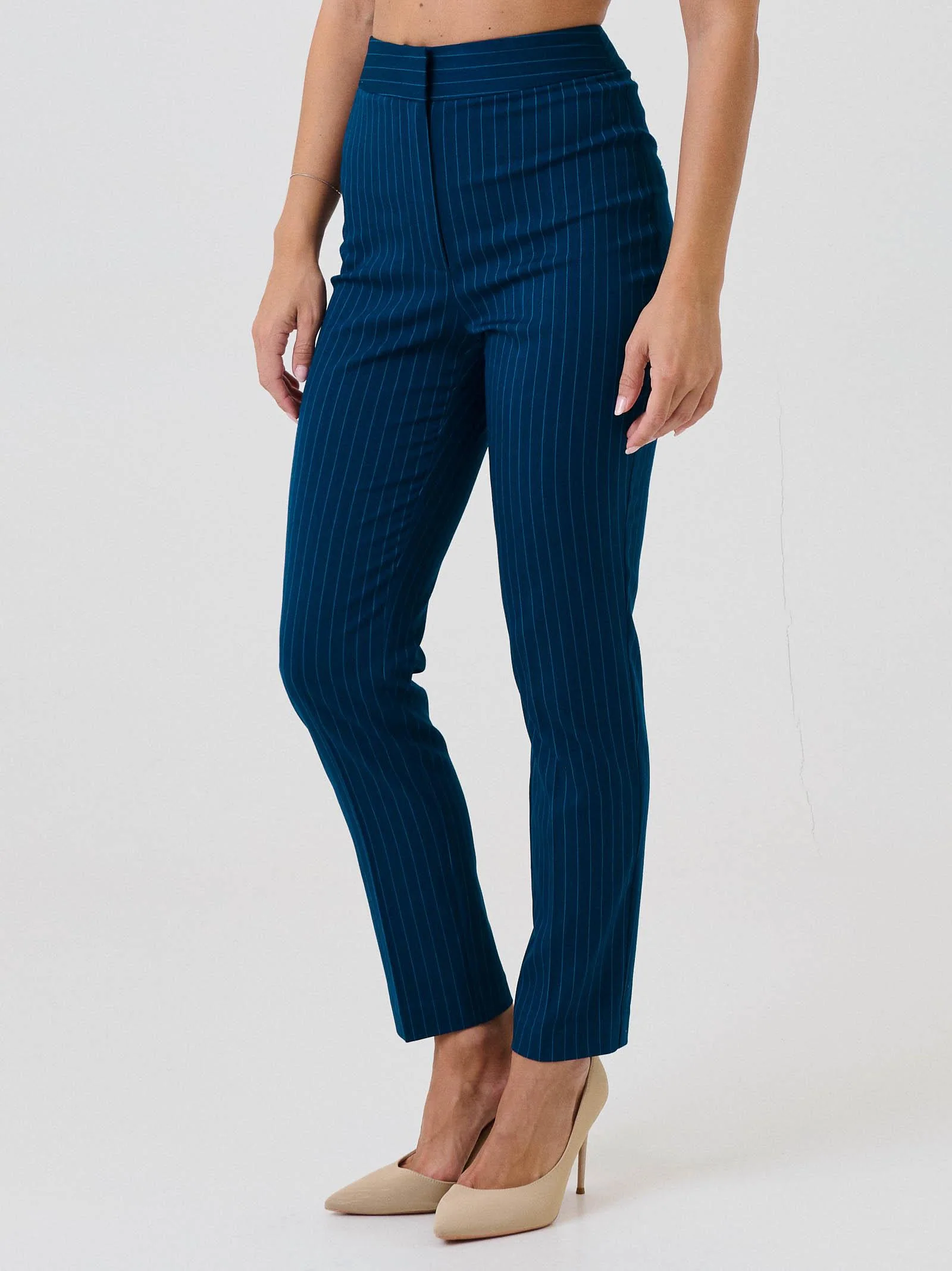 Pantalone Silence Limited blu navy a righe - Image 2