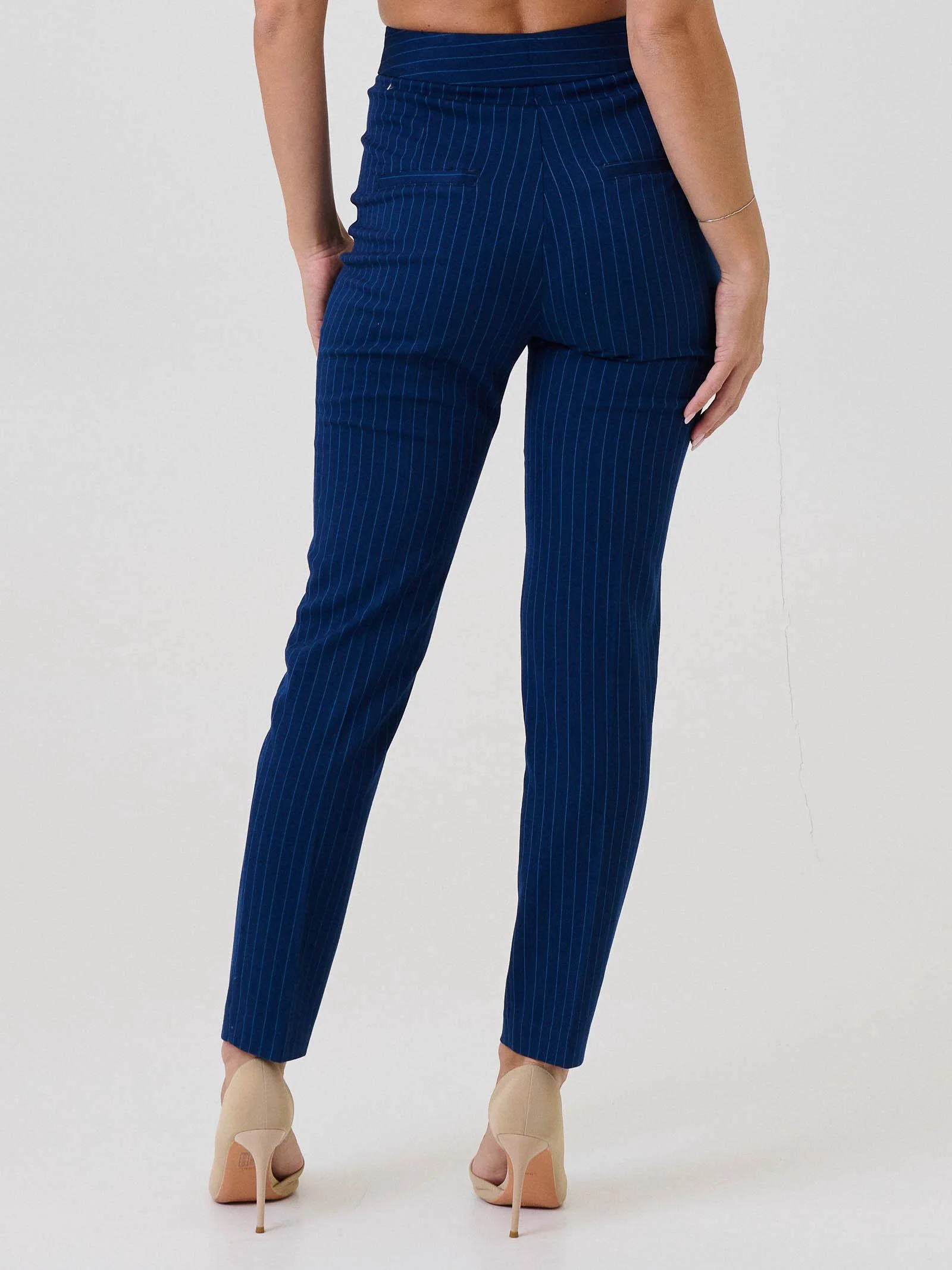 Pantalone Silence Limited blu navy a righe - Image 3