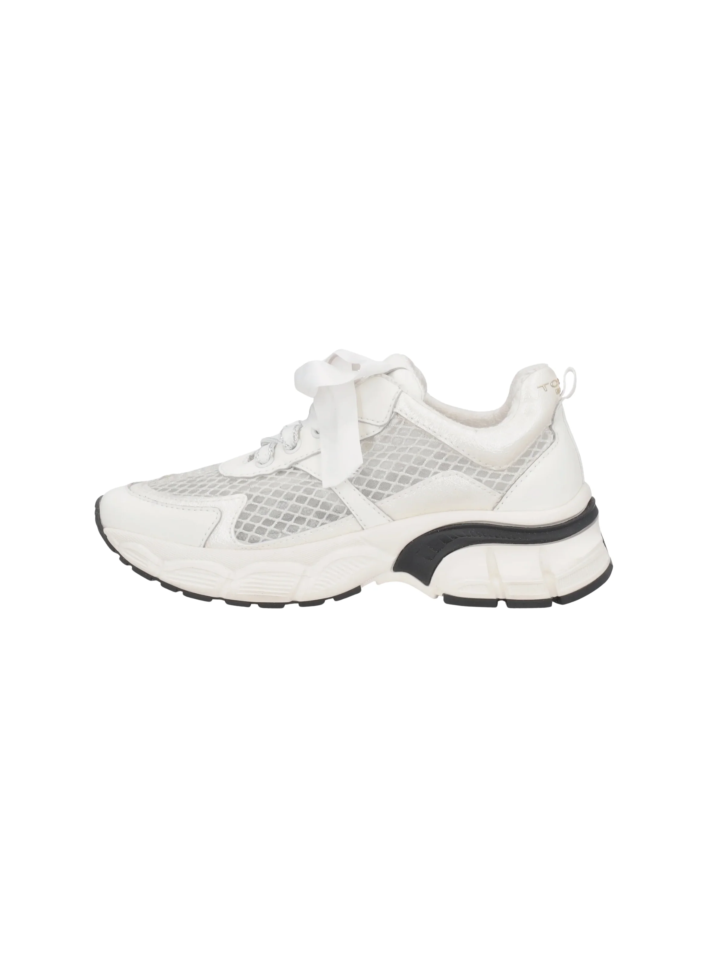 Sneaker "Mirabel" Tosca Blu bianco in rete con maxi fiocco - Image 4