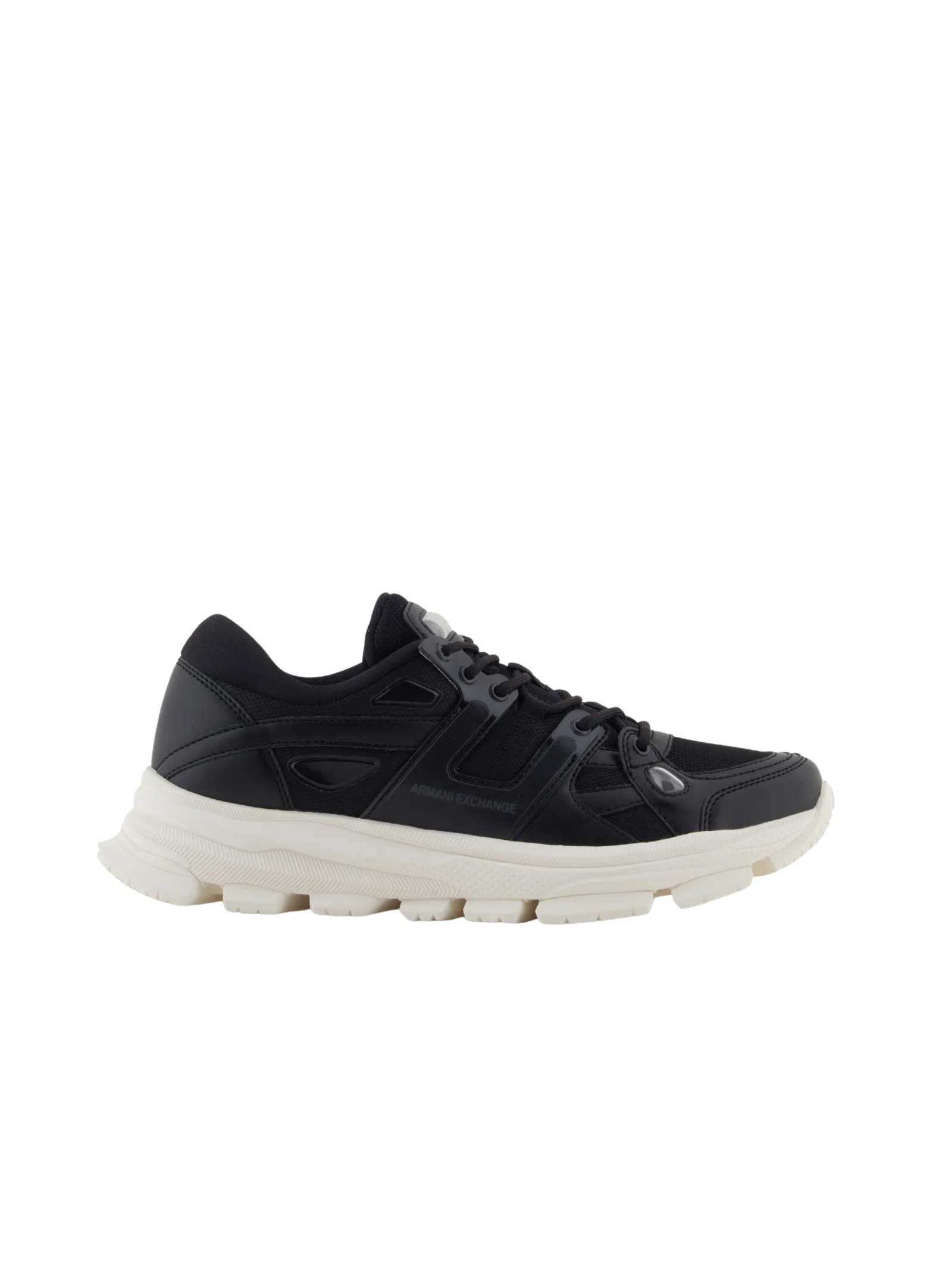 Sneakers Armani Exchange neri con inserti scamosciati