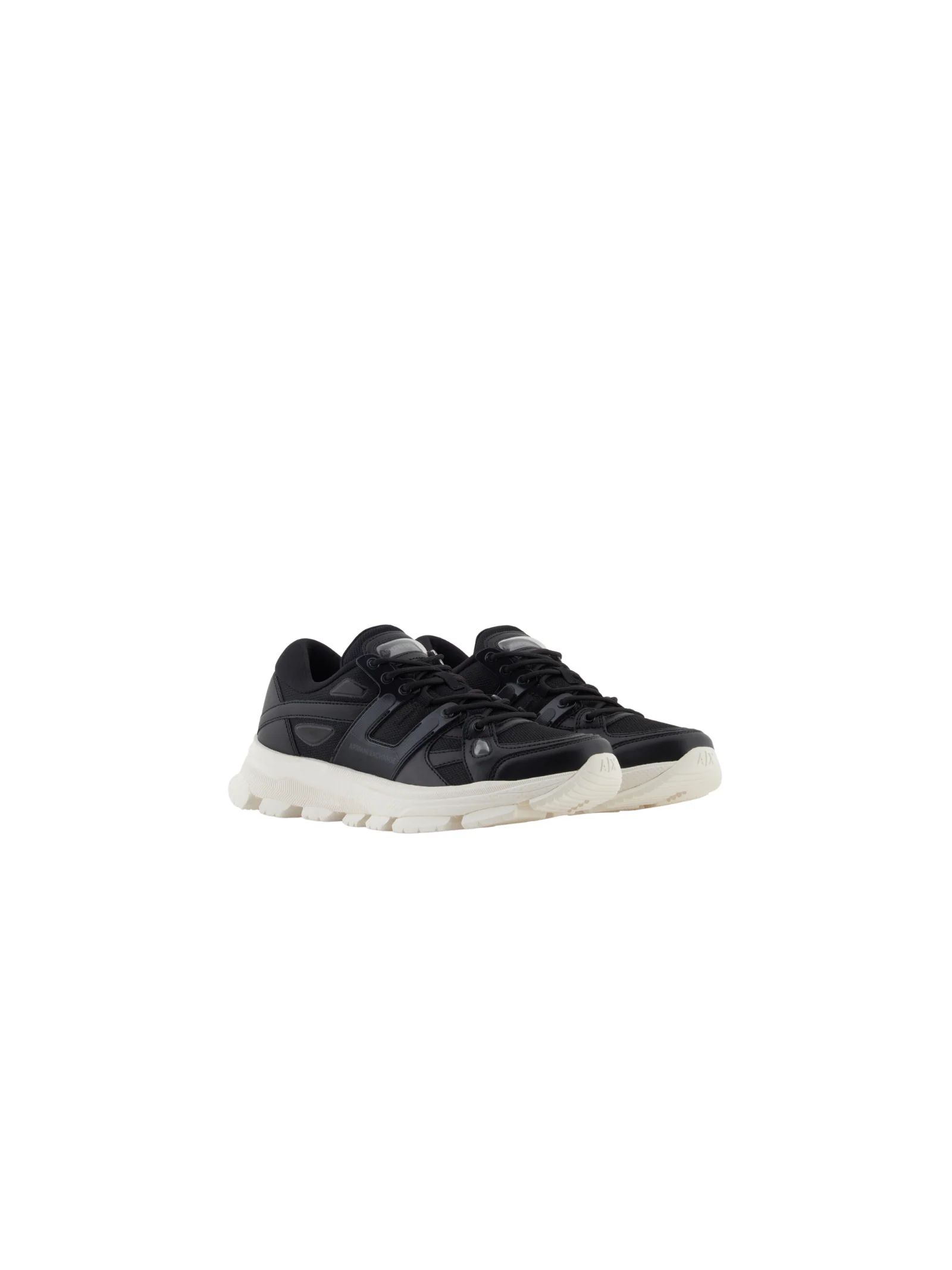 Sneakers Armani Exchange neri con inserti scamosciati - Image 2