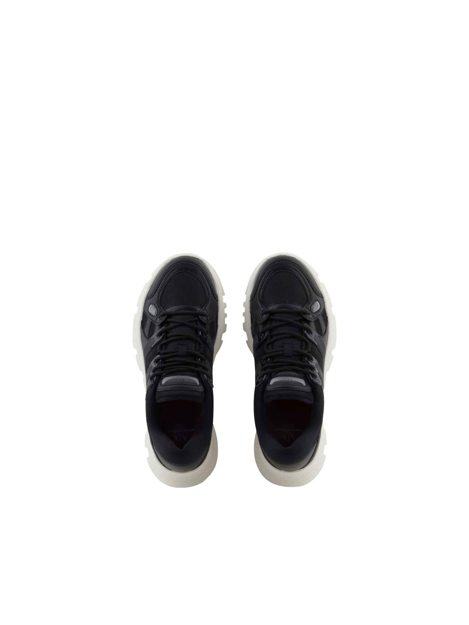 Sneakers Armani Exchange neri con inserti scamosciati - Image 3