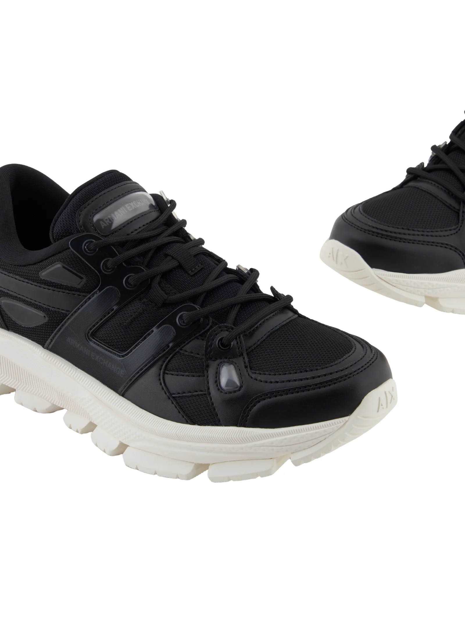 Sneakers Armani Exchange neri con inserti scamosciati - Image 5
